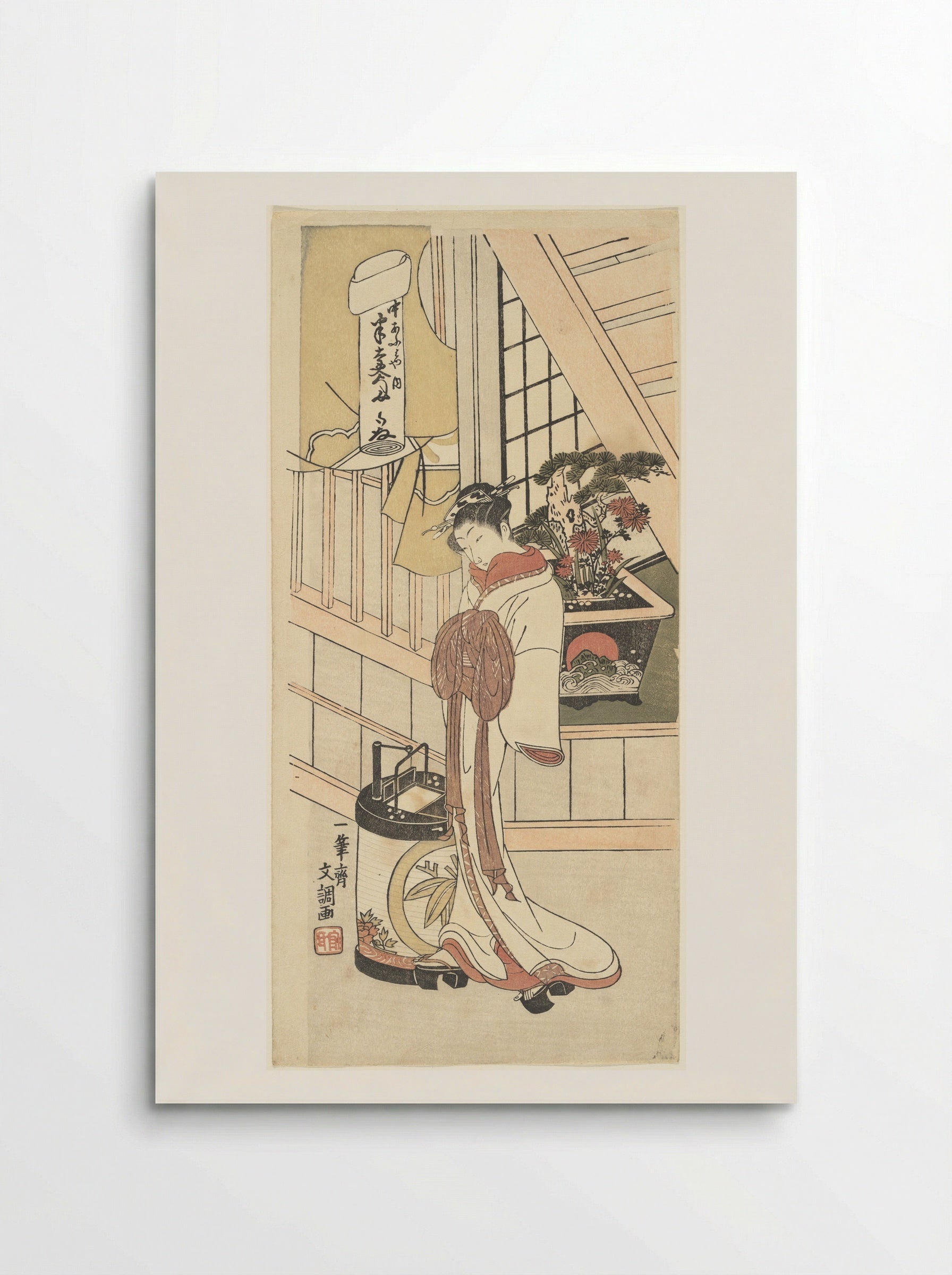 Handayu, An Actor in a Female Role - Ippitsusai Bunchō - Poster