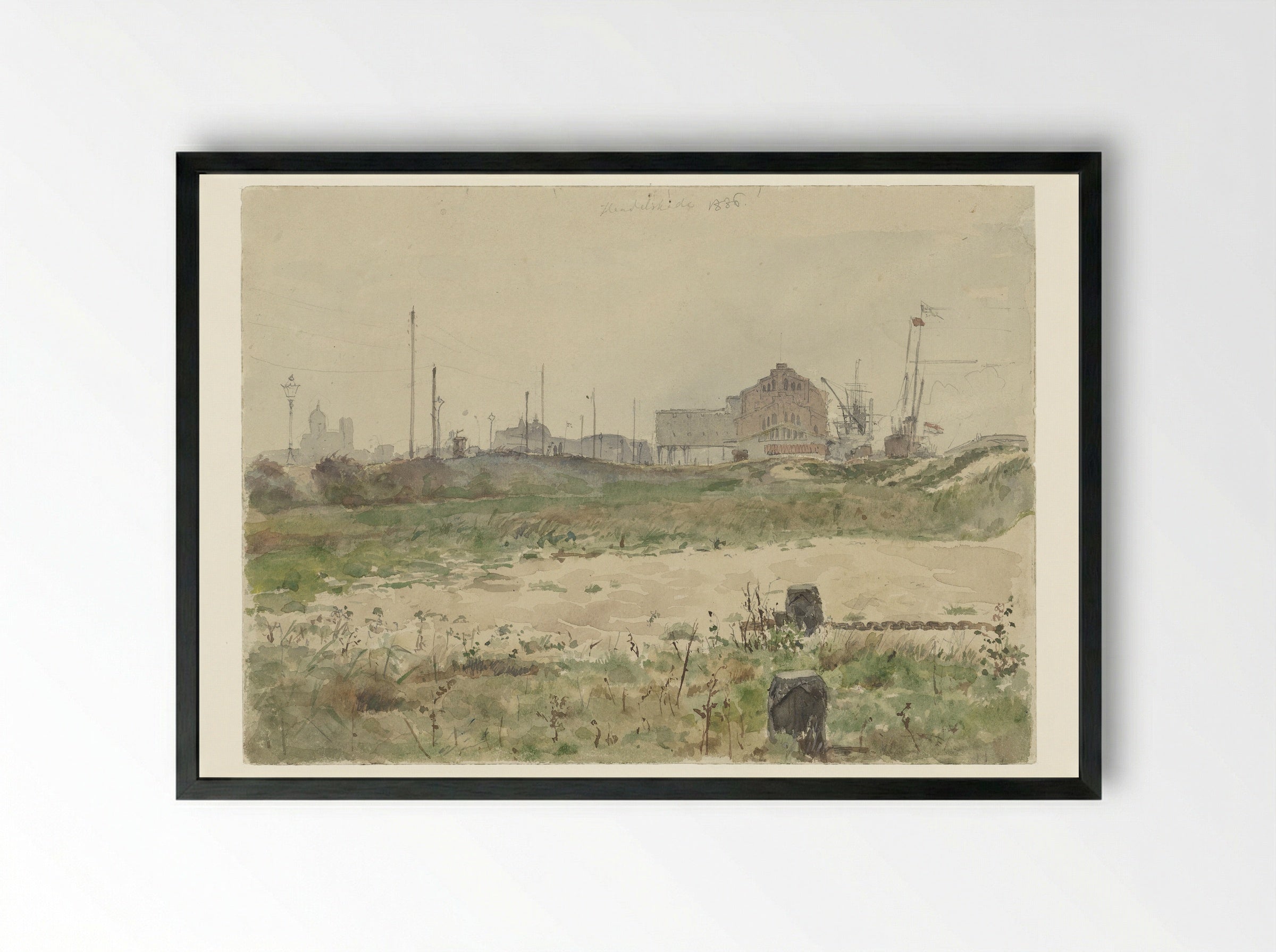 Handelskade, Amsterdam - Jan Hoynck van Papendrecht - Framed Print Black