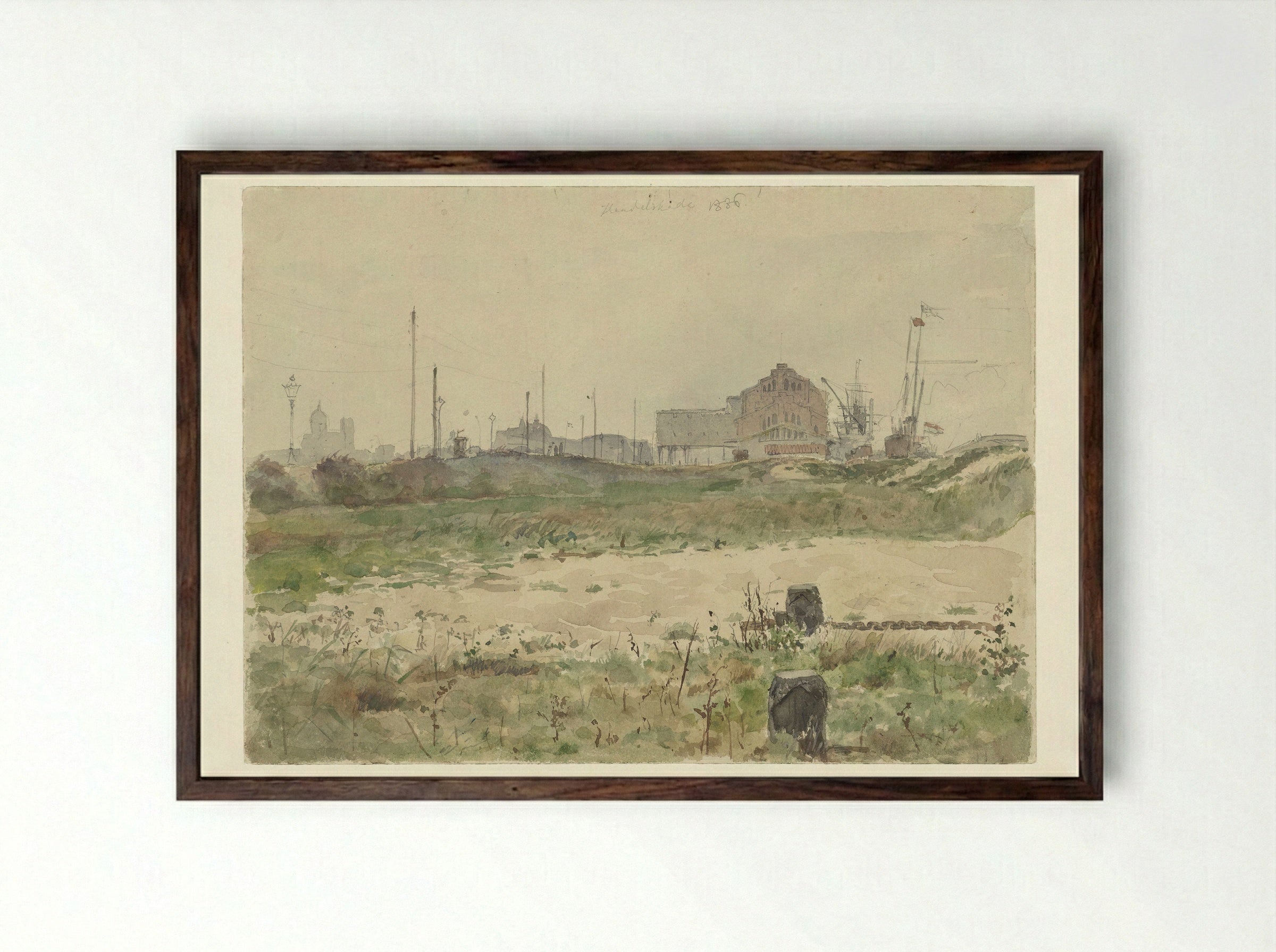 Handelskade, Amsterdam - Jan Hoynck van Papendrecht - Framed Print Dark Wood