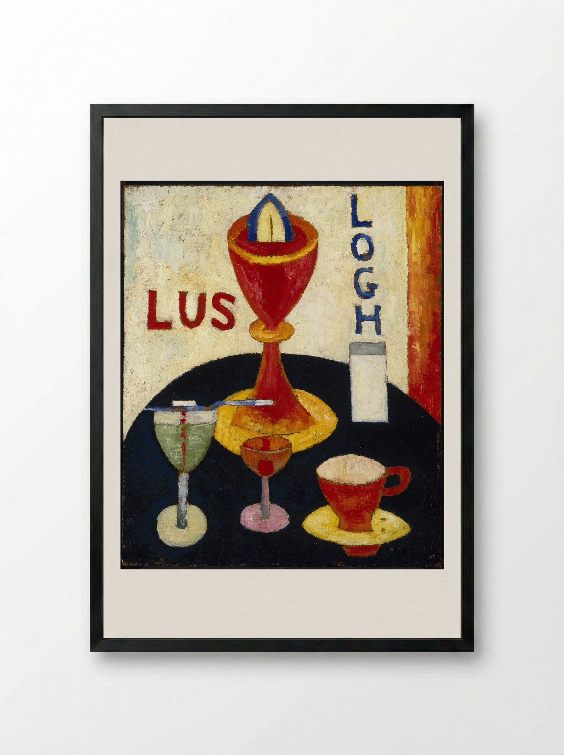Handsome Drinks - Marsden Hartley - Framed Print Black
