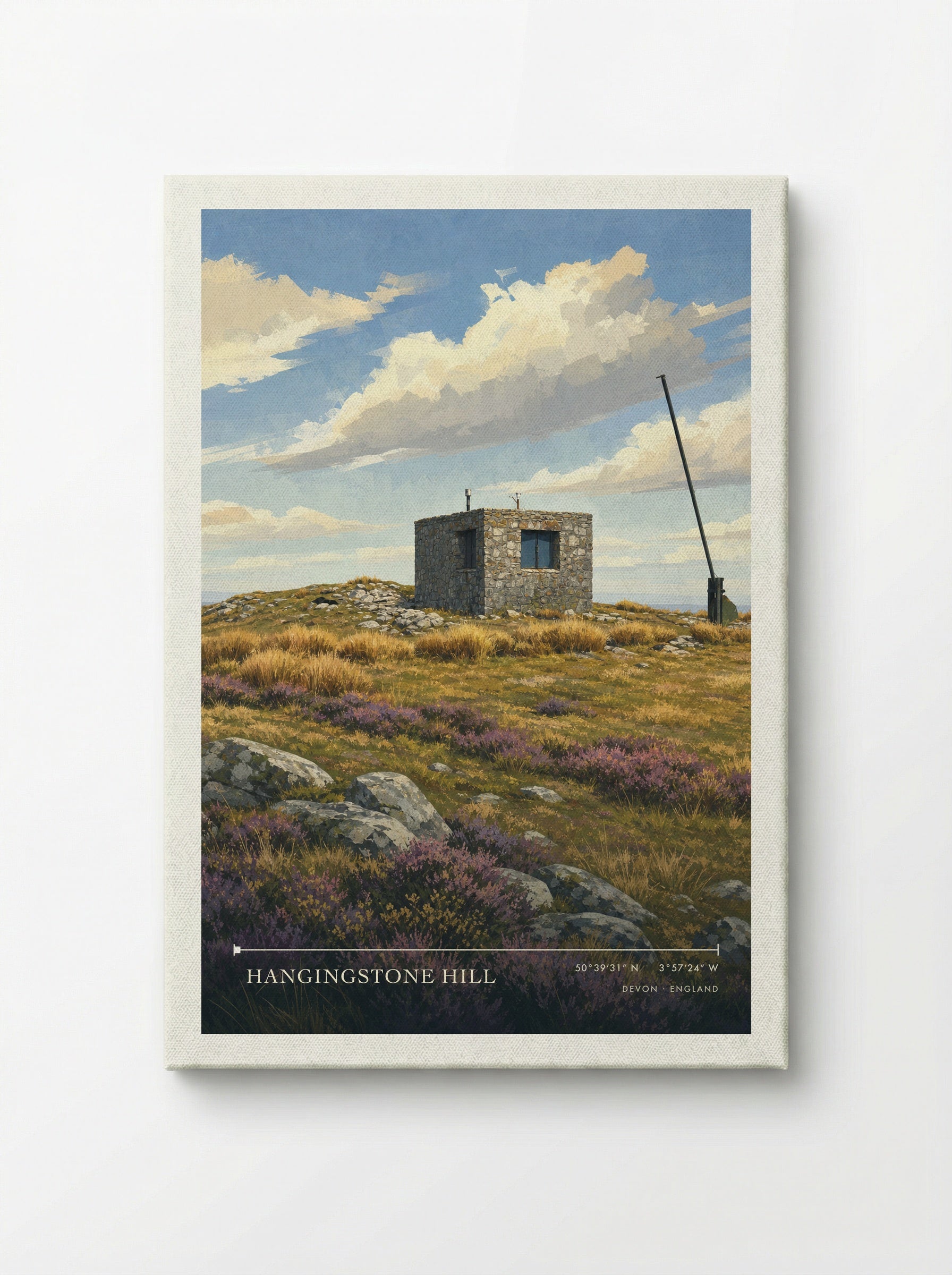 Hangingstone Hill Devon England Travel Poster - Canvas