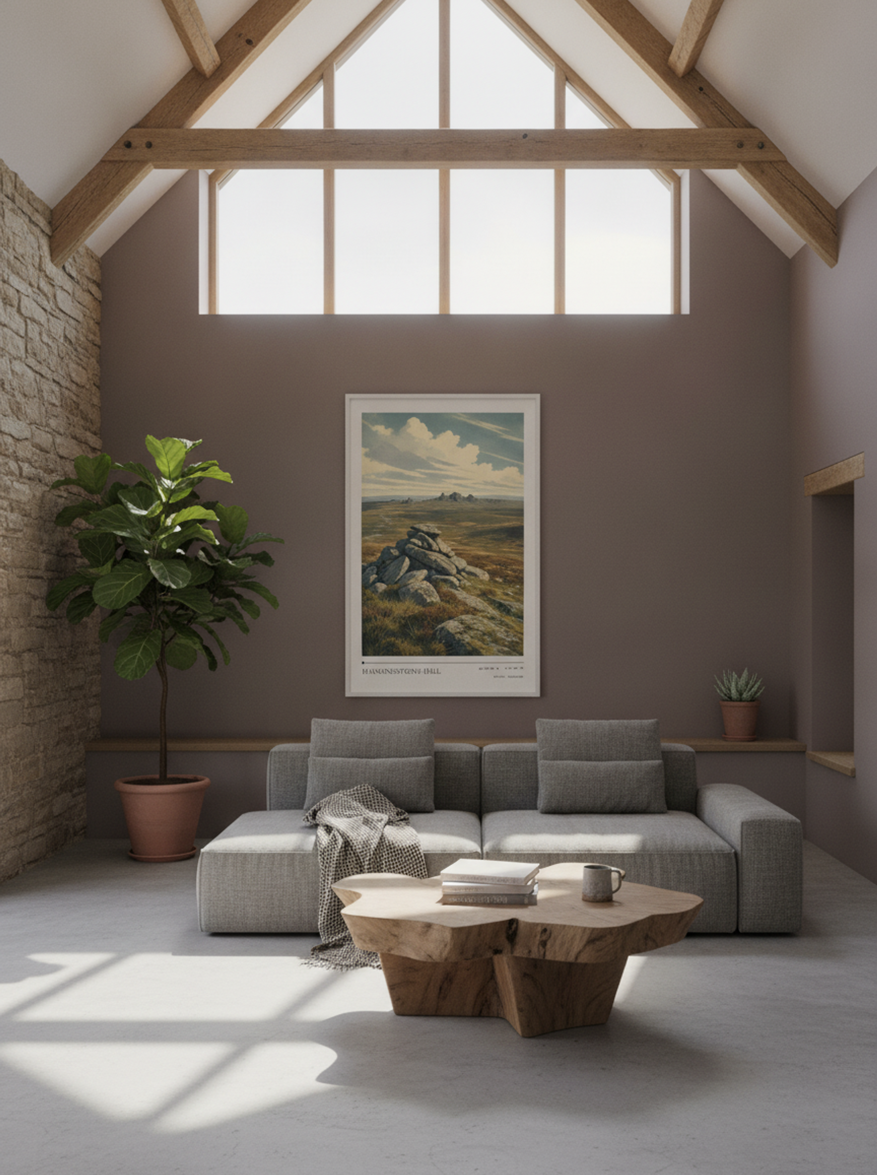 Hangingstone Hill Devon England Travel Poster - Lifestyle