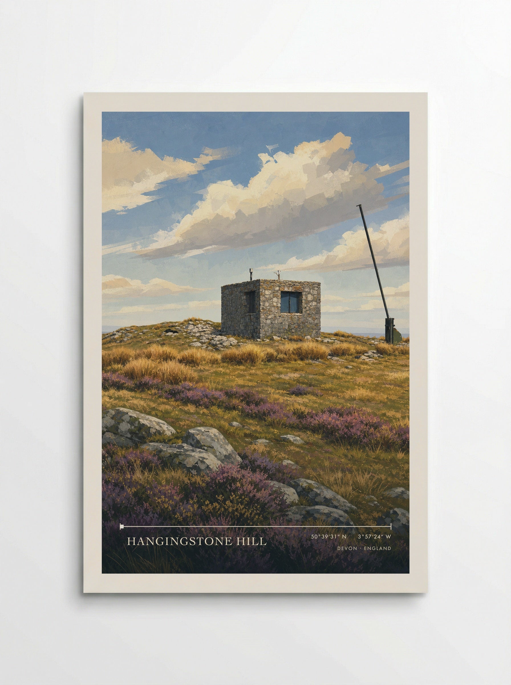 Hangingstone Hill Devon England Travel Poster - Poster