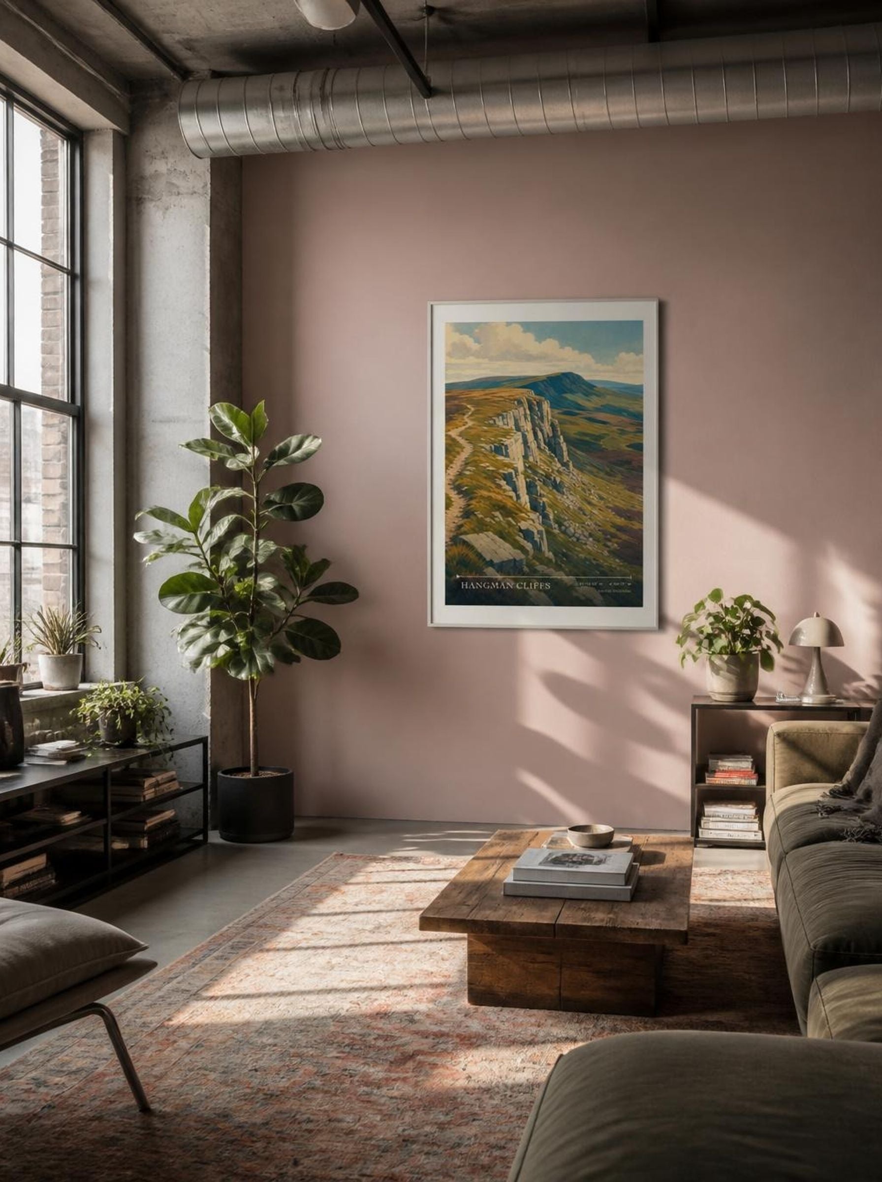 Hangman Cliffs United Kingdom Travel Poster - Lifestyle