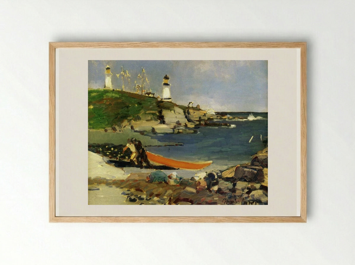 Hannaford's Cove - George Luks - Framed Print Wood