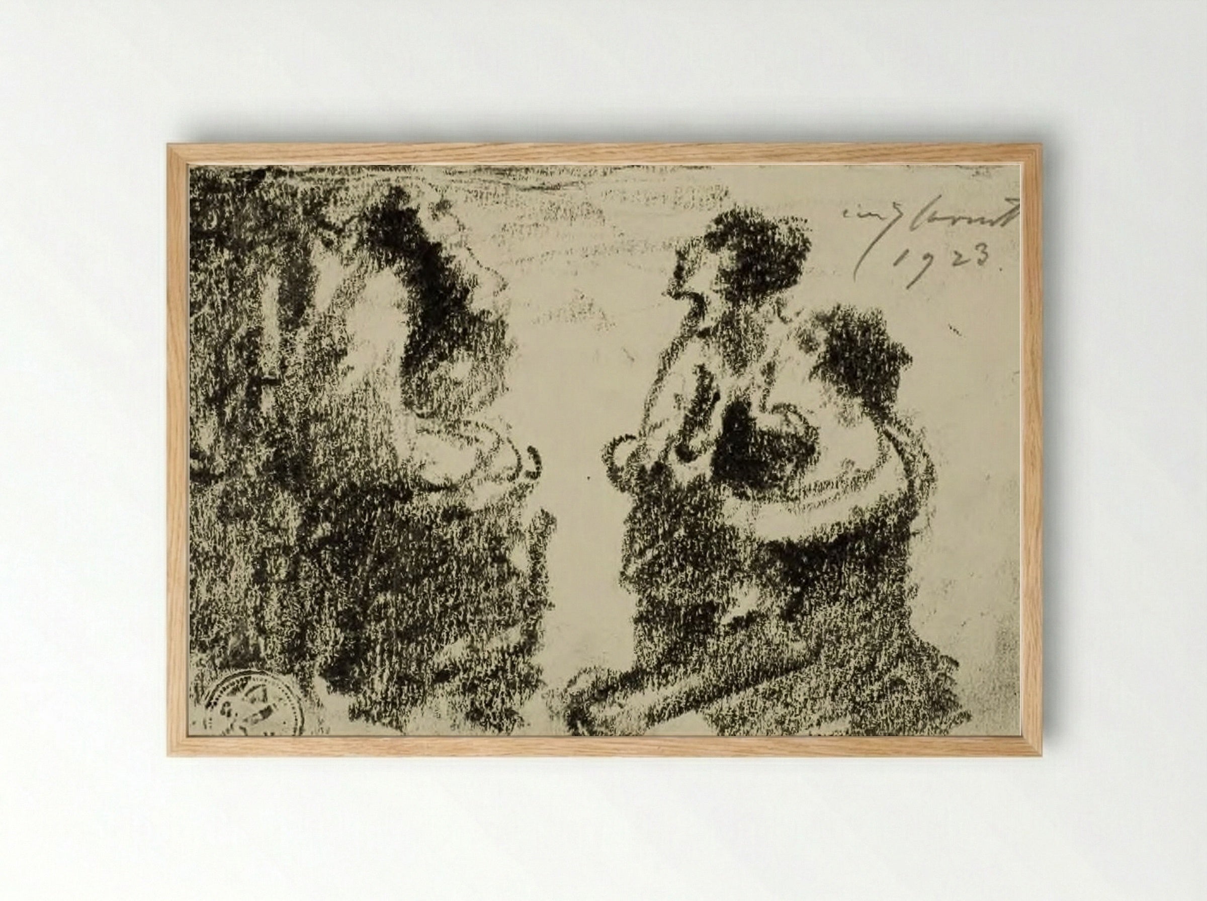 Hannah Brings her Son Samuel to Eli (I Samuel 1:24) - Lovis Corinth - Framed Print Wood