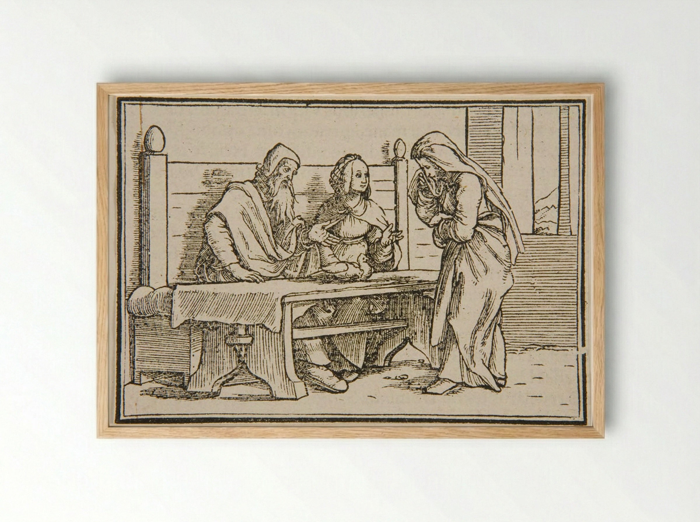 Hannah's Prayer - Hans Holbein the Younger - Framed Print Wood