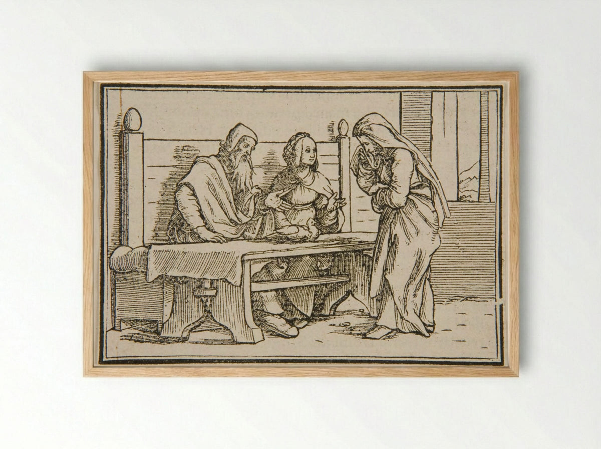 Hannah's Prayer - Hans Holbein the Younger - Framed Print Wood