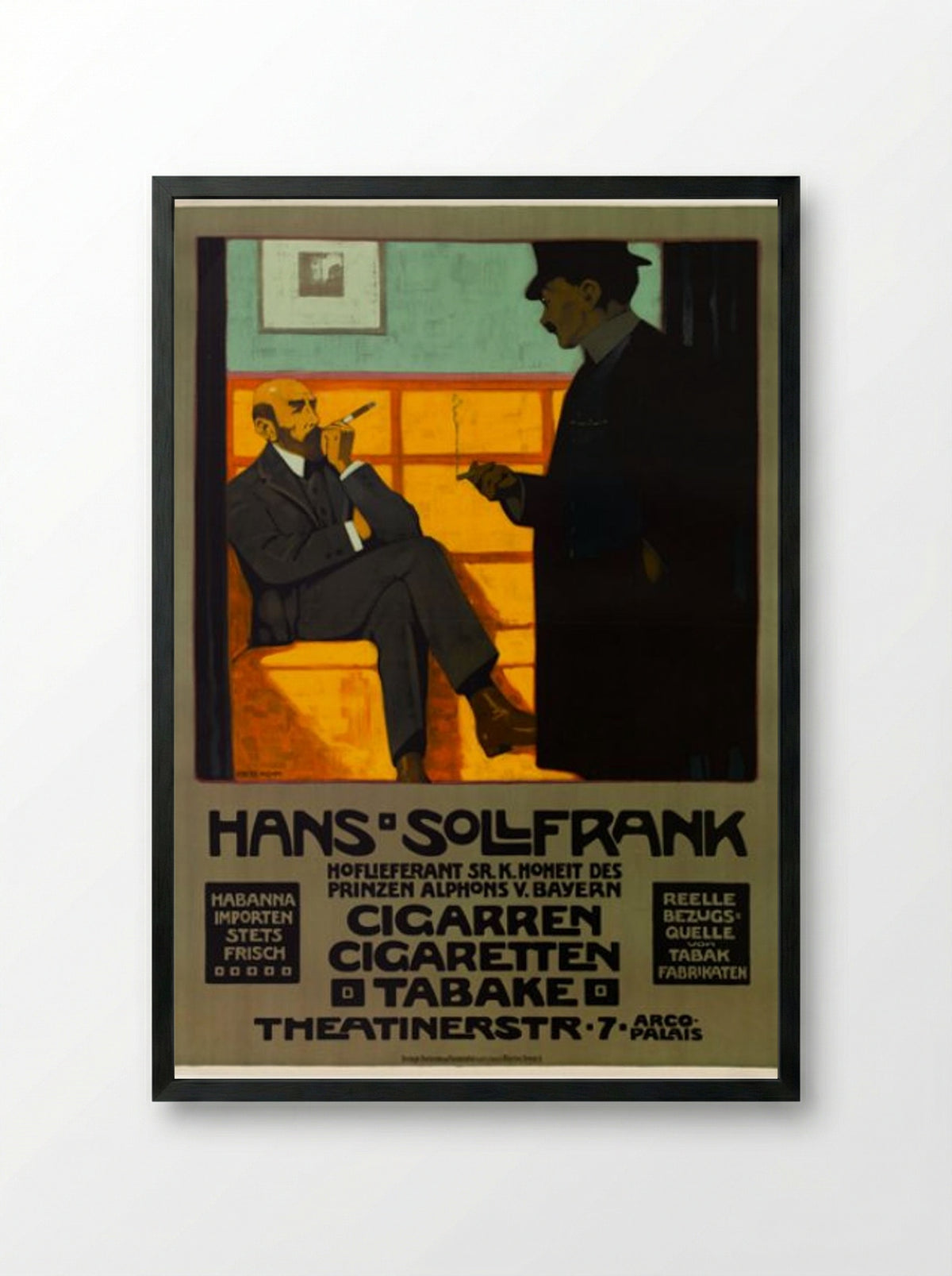 Hans Sollfrank - Fritz Rehm - Framed Print Black