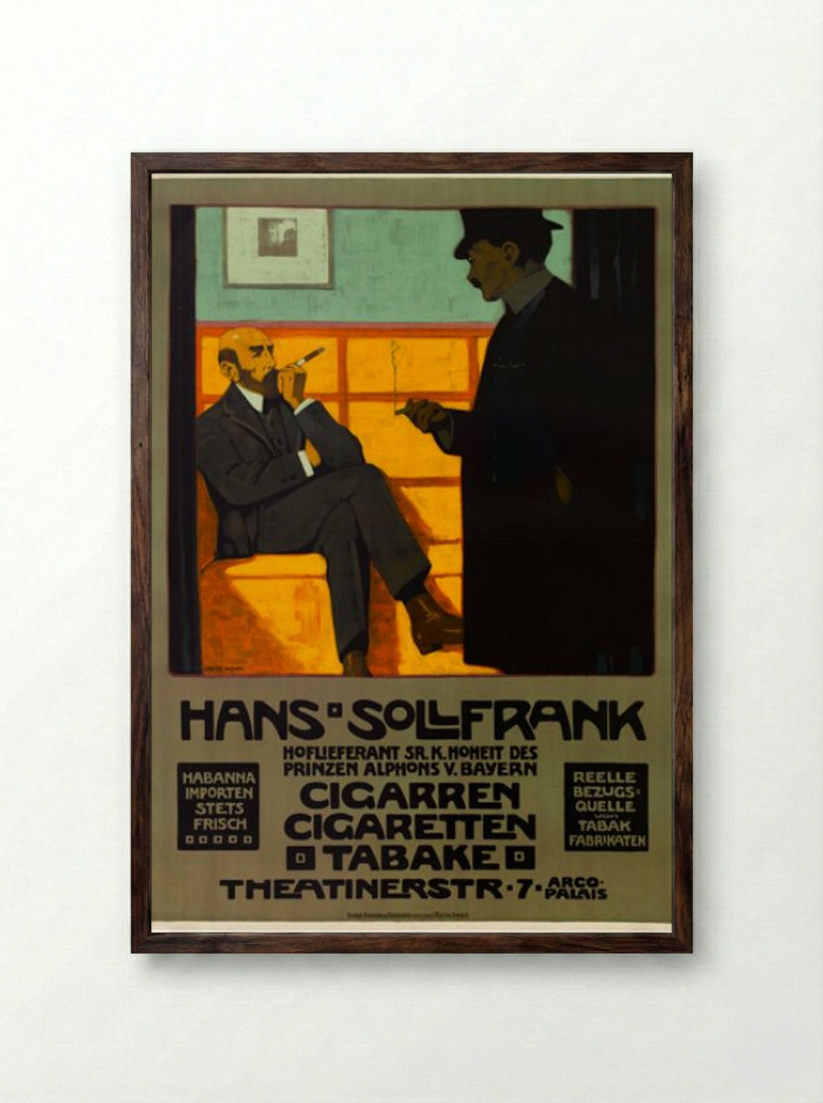 Hans Sollfrank - Fritz Rehm - Framed Print Dark Wood