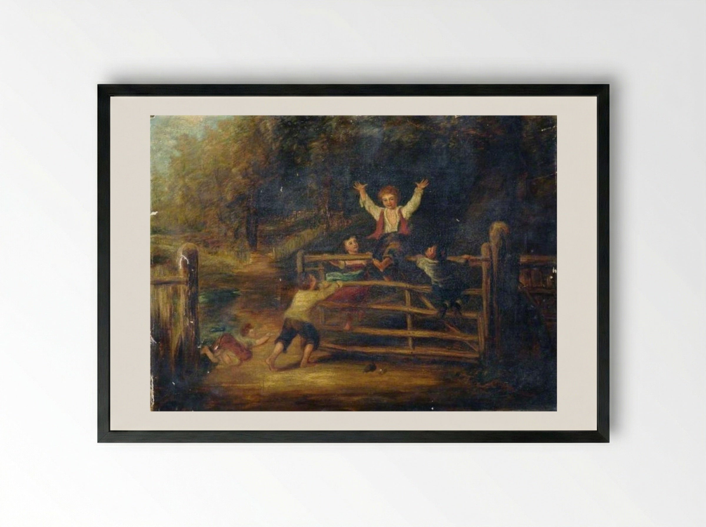 Happy as a King - William Collins - Framed Print Black