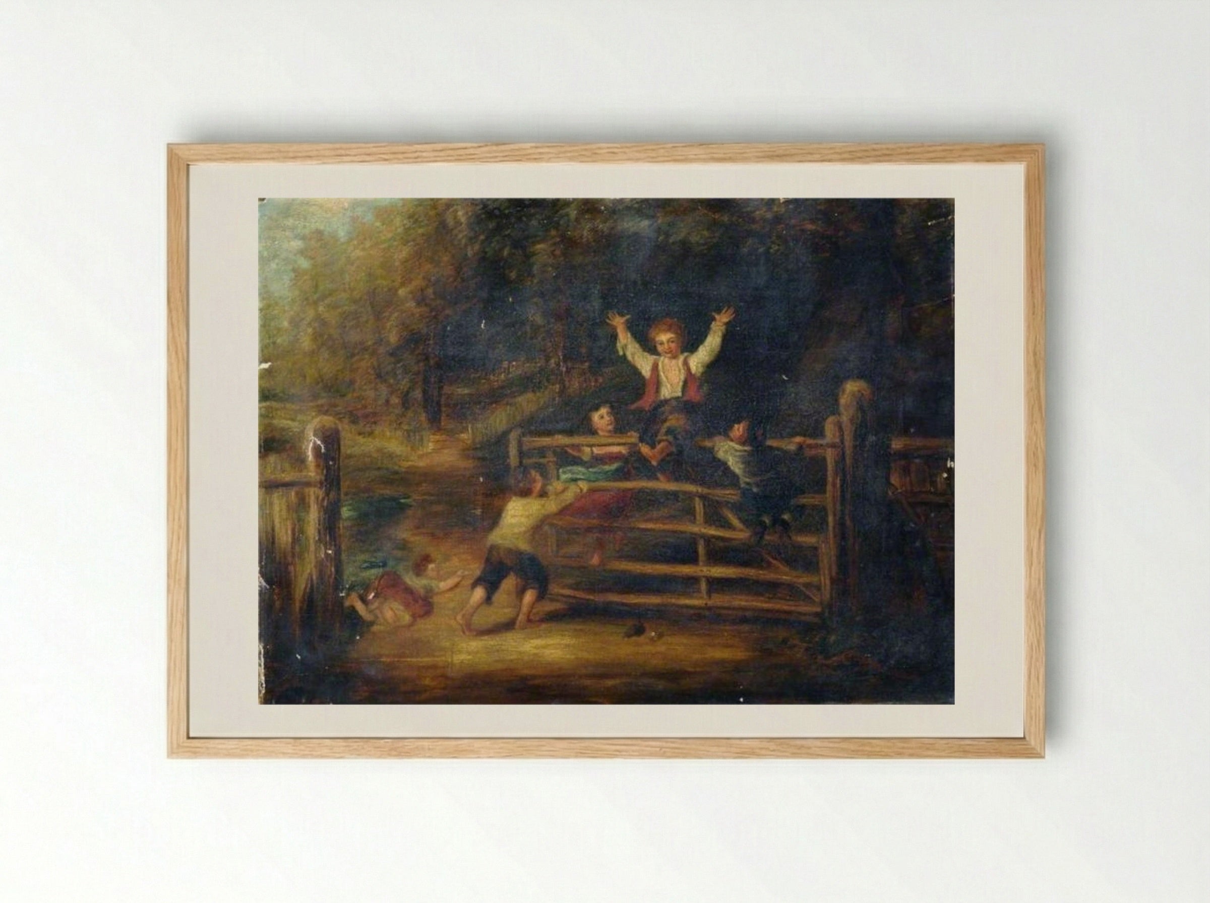Happy as a King - William Collins - Framed Print Wood