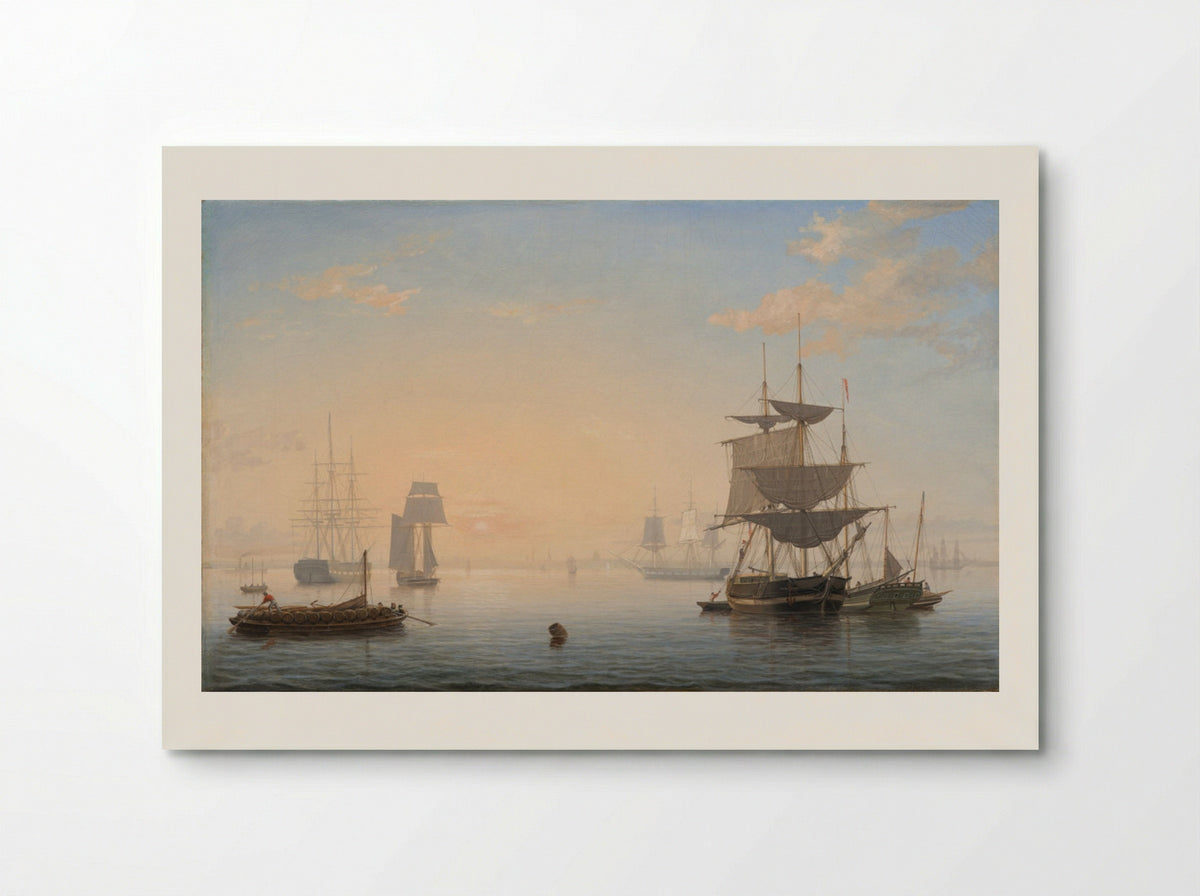 Harbor of Boston, with the City in the Distance - Fitz Henry Lane - Poster