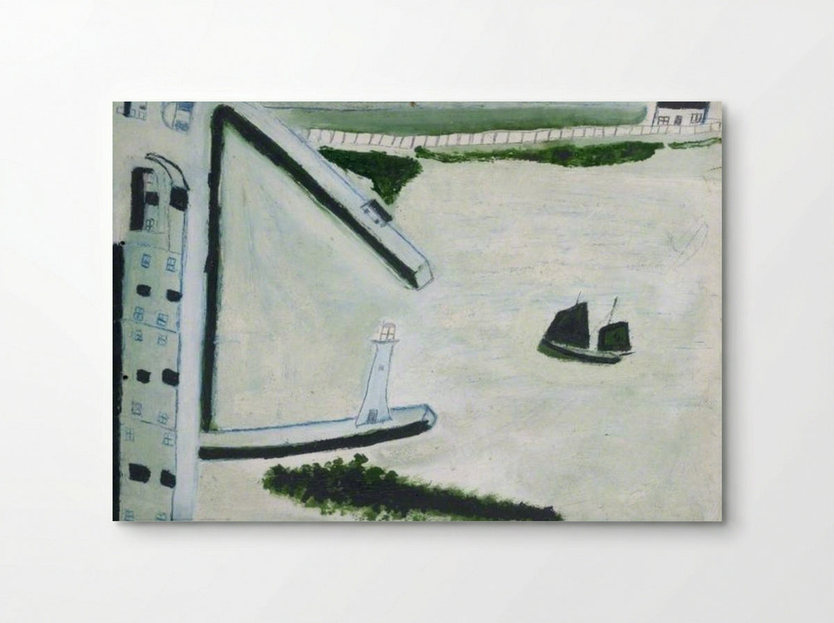 Harbour and Sailing Ship - Alfred Wallis - Poster
