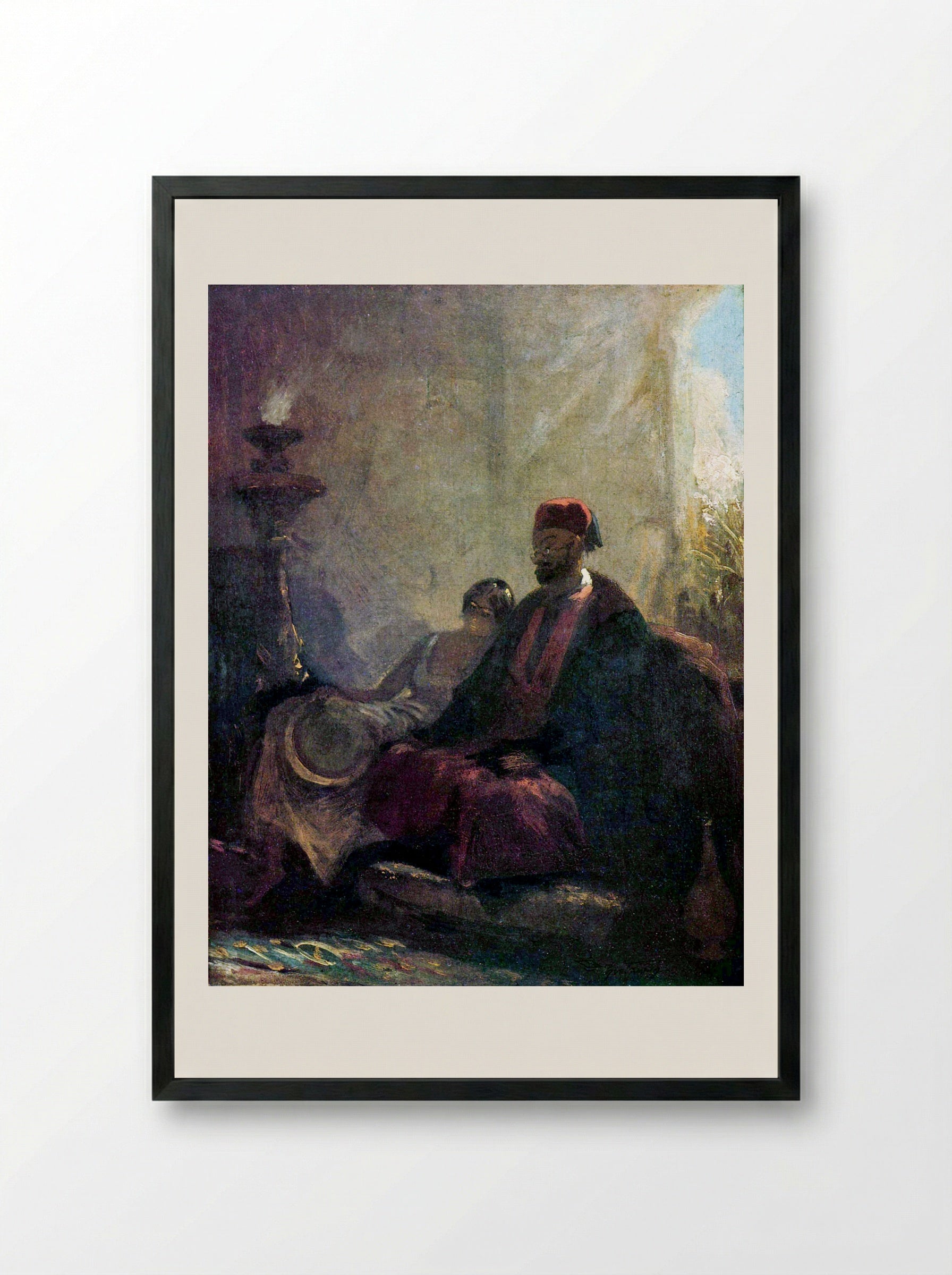 Harem - Carl Spitzweg - Framed Print Black