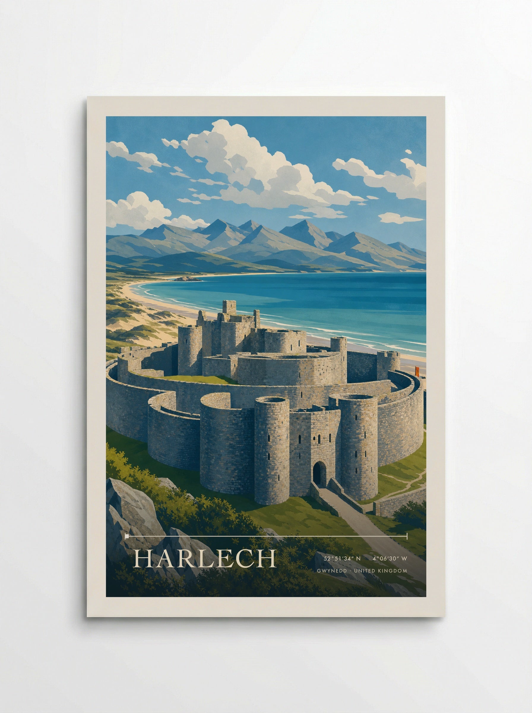 Harlech Gwynedd United Kingdom Travel Poster - Poster