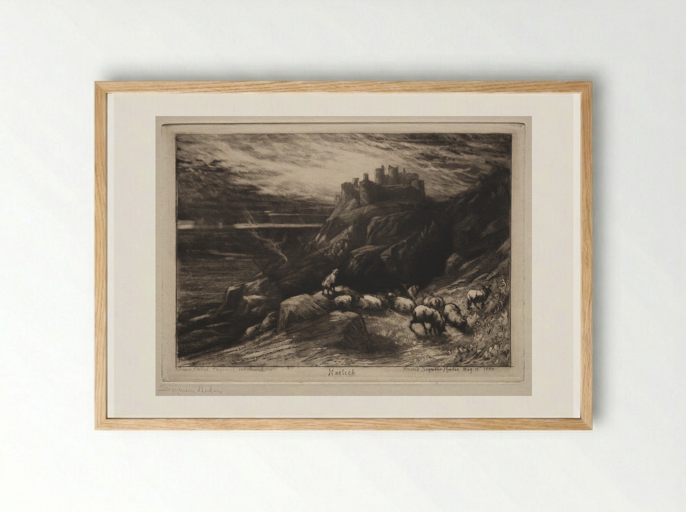 Harlech - Francis Seymour Haden - Framed Print Wood