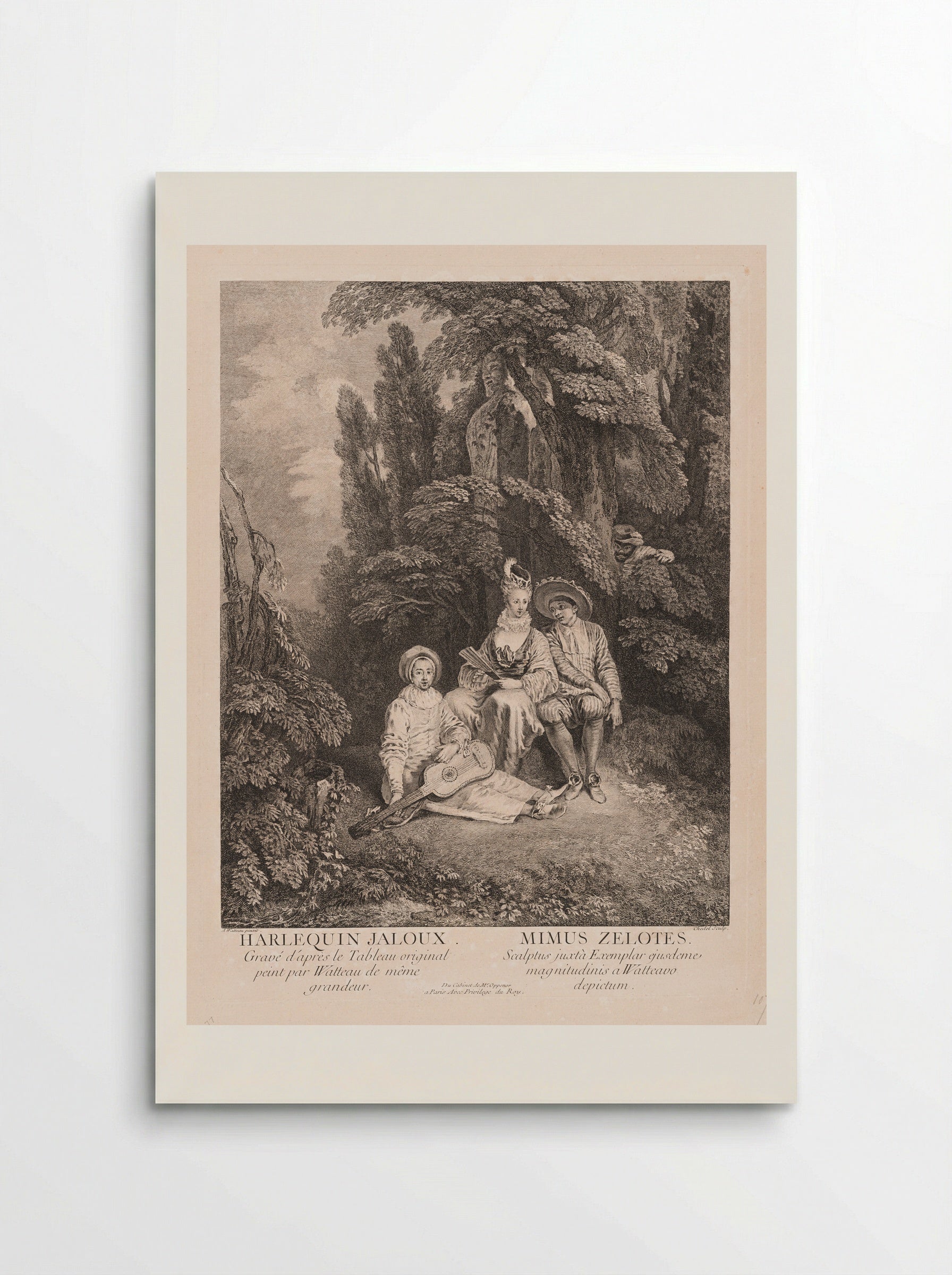 Harlequin Jaloux - Pierre-Quentin Chedel - Poster