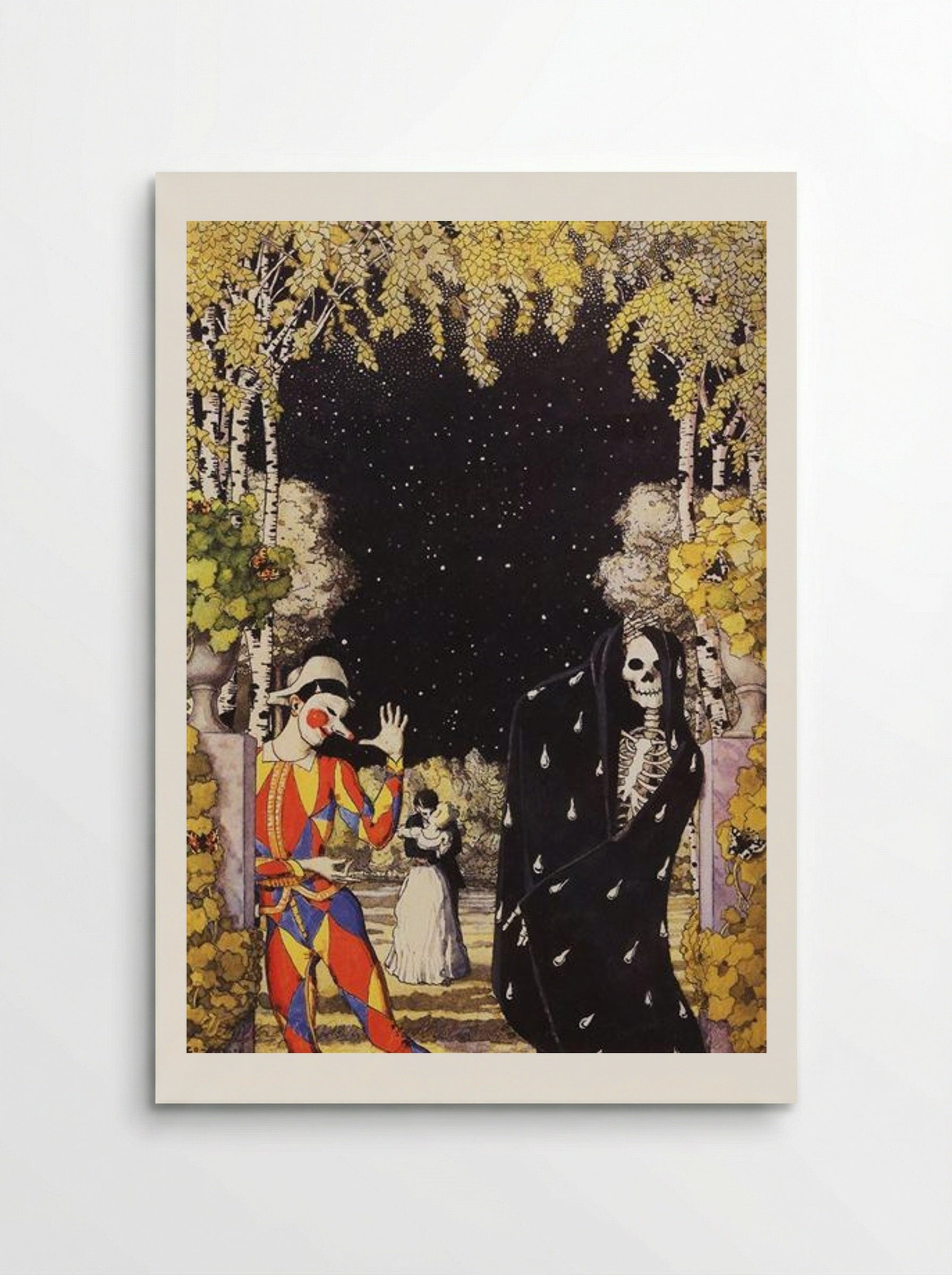Harlequin and Death - Konstantin Somov - Poster