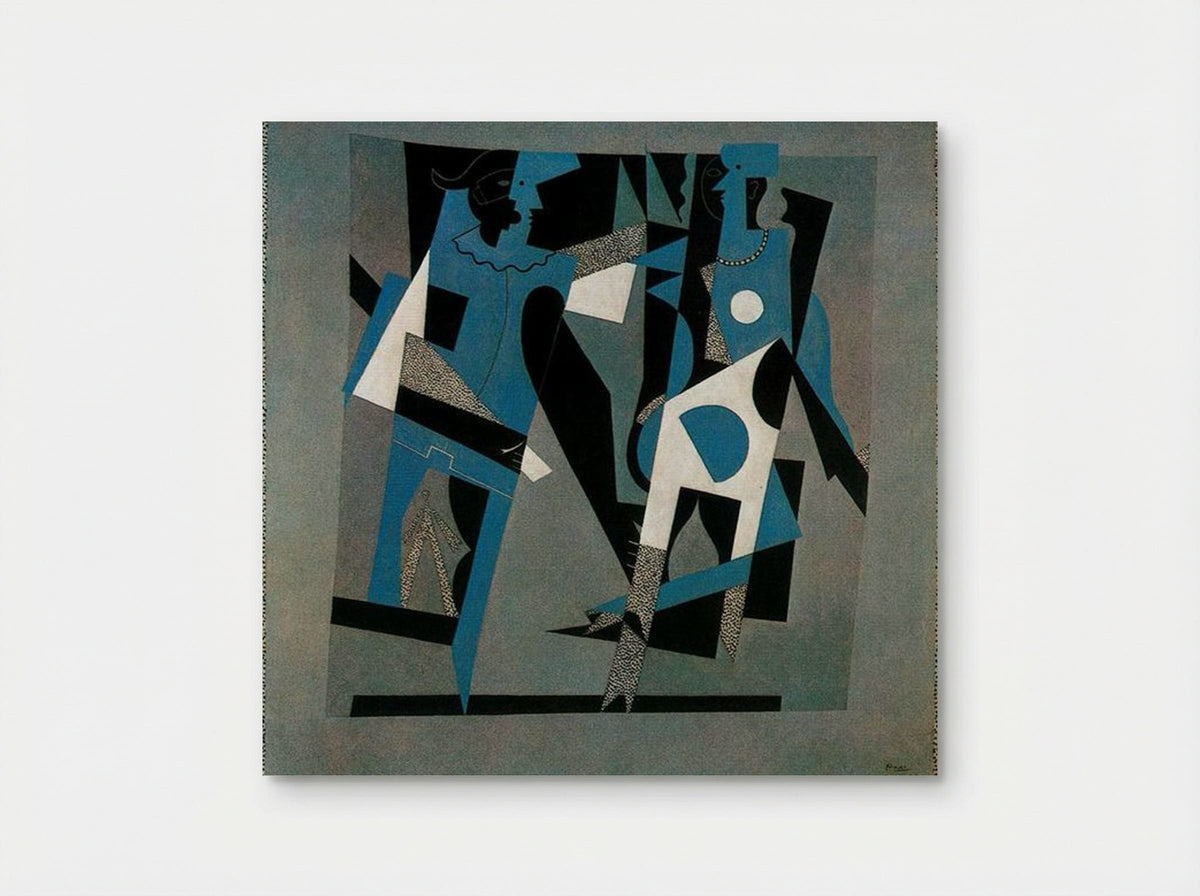 Harlequin and Woman with Necklace - Pablo Picasso - Poster