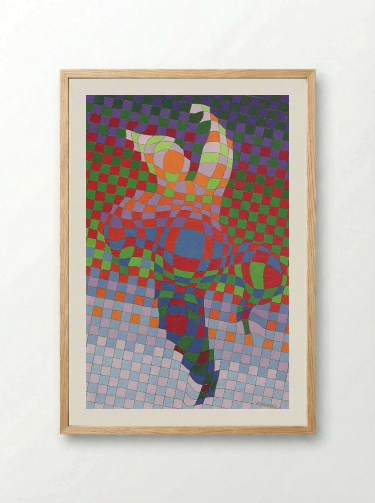 Harlequin - Victor Vasarely - Framed Print Wood