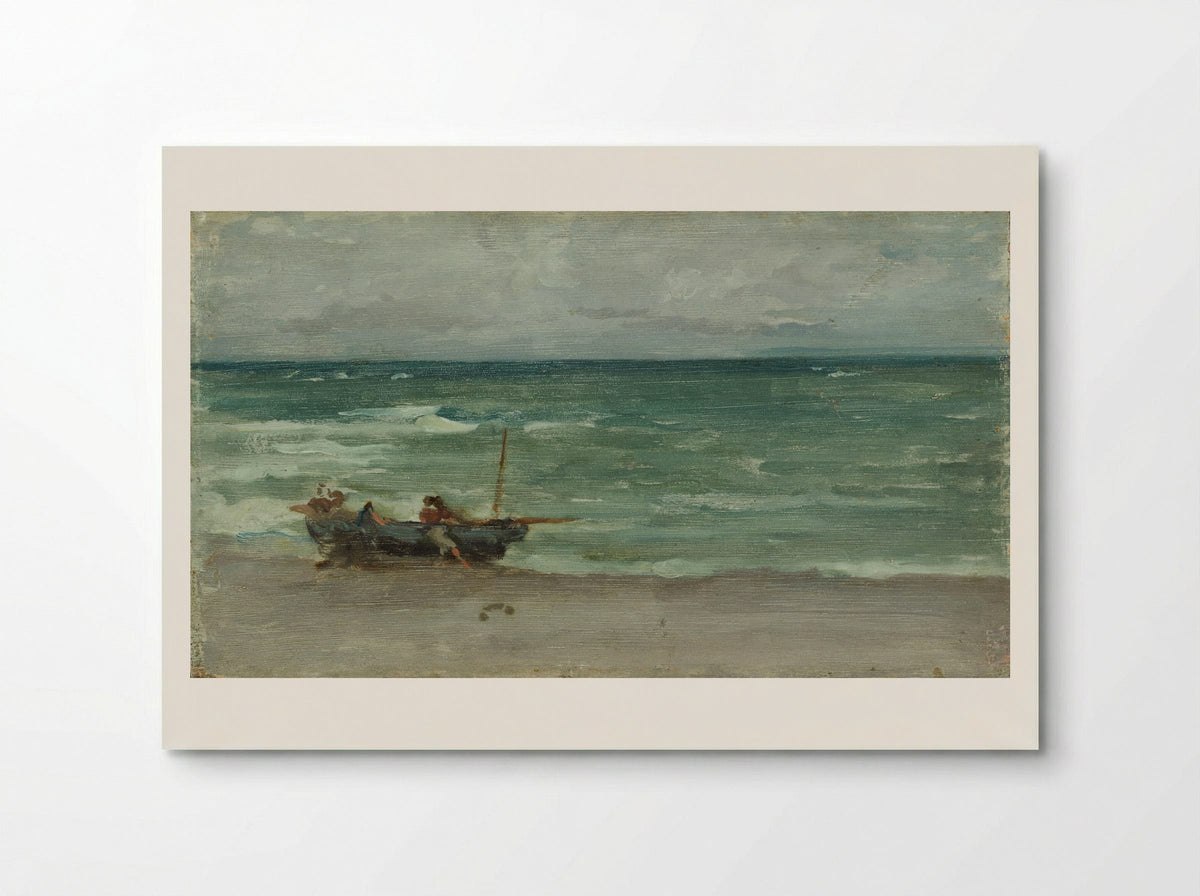 Harmony in Blue and Silver: Beaching the Boat, Étretat - James Abbott McNeill Whistler - Poster