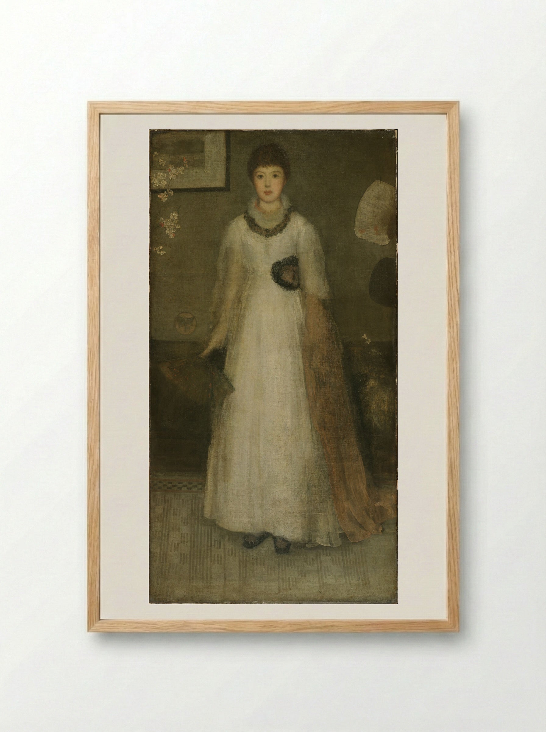 Harmony in Grey and Peach Colour - James Abbott McNeill Whistler - Framed Print Wood