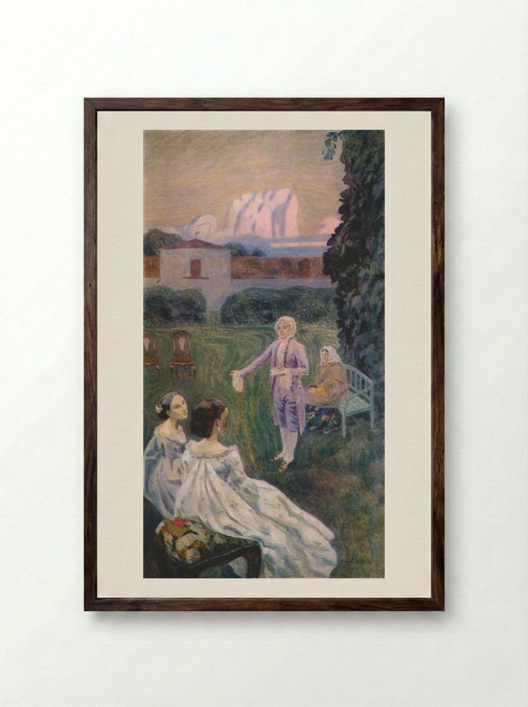 Harmony - Victor Borisov-Musatov - Framed Print Dark Wood