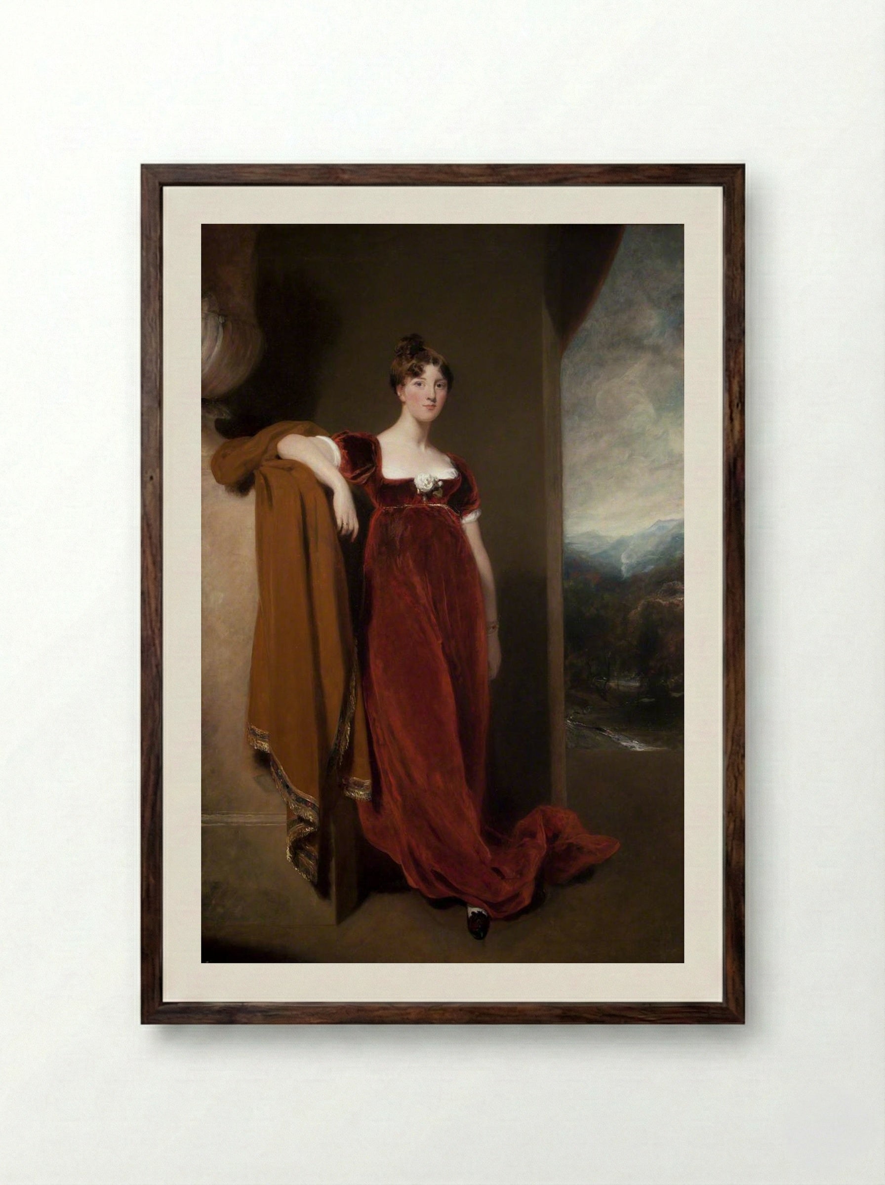 Harriet Anne, Countess of Belfast - Thomas Lawrence - Framed Print Dark Wood