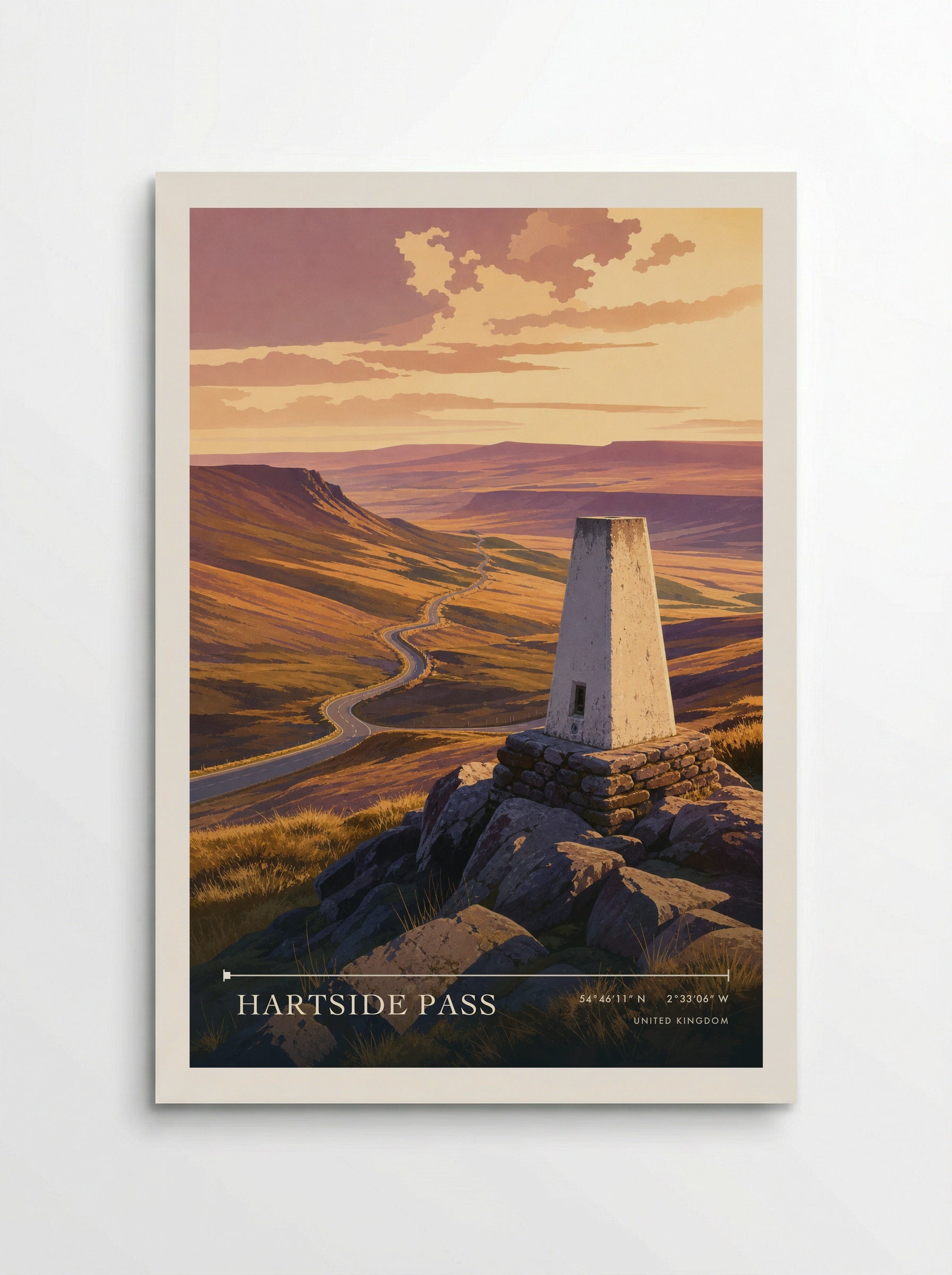 Hartside Pass United Kingdom Travel Poster - Poster