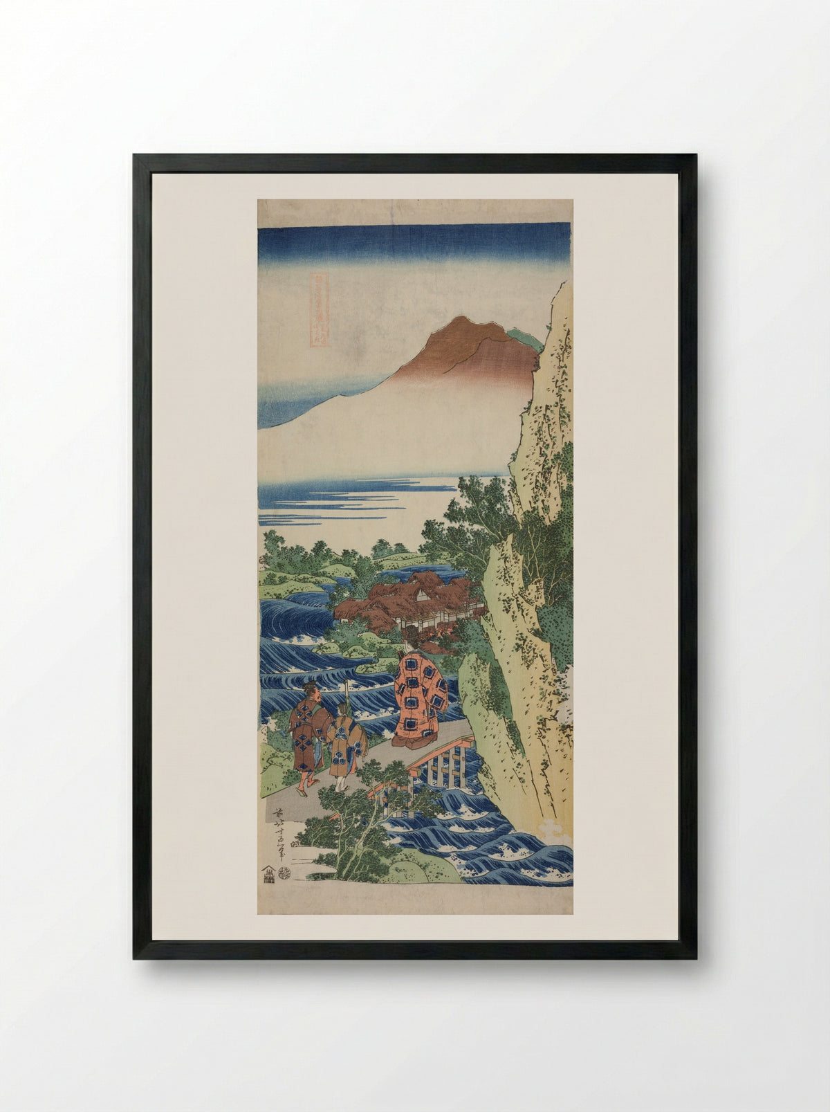 Harumichi no Tsuraki - Katsushika Hokusai - Framed Print Black