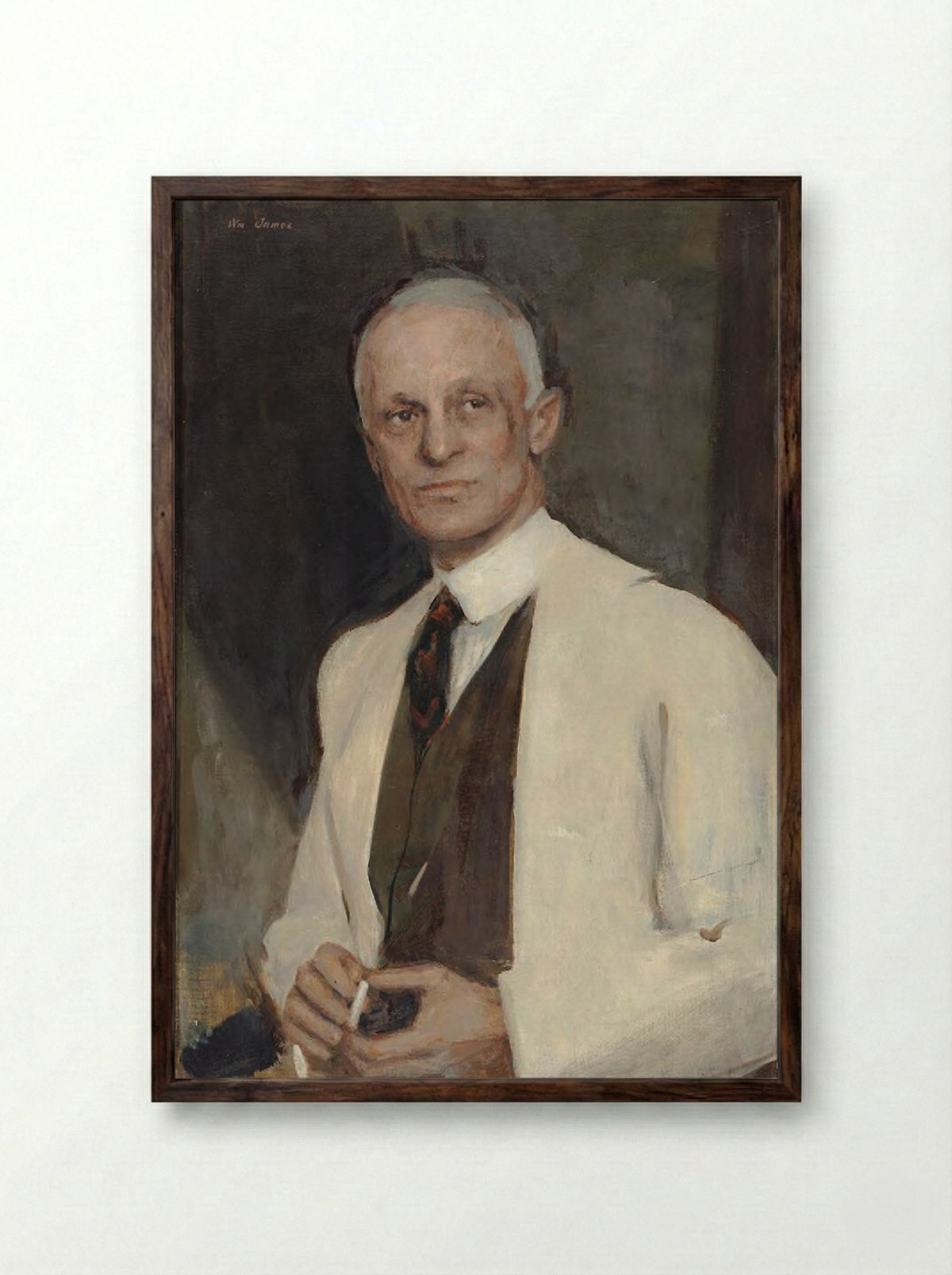 Harvey Williams Cushing - William James - Framed Print Dark Wood