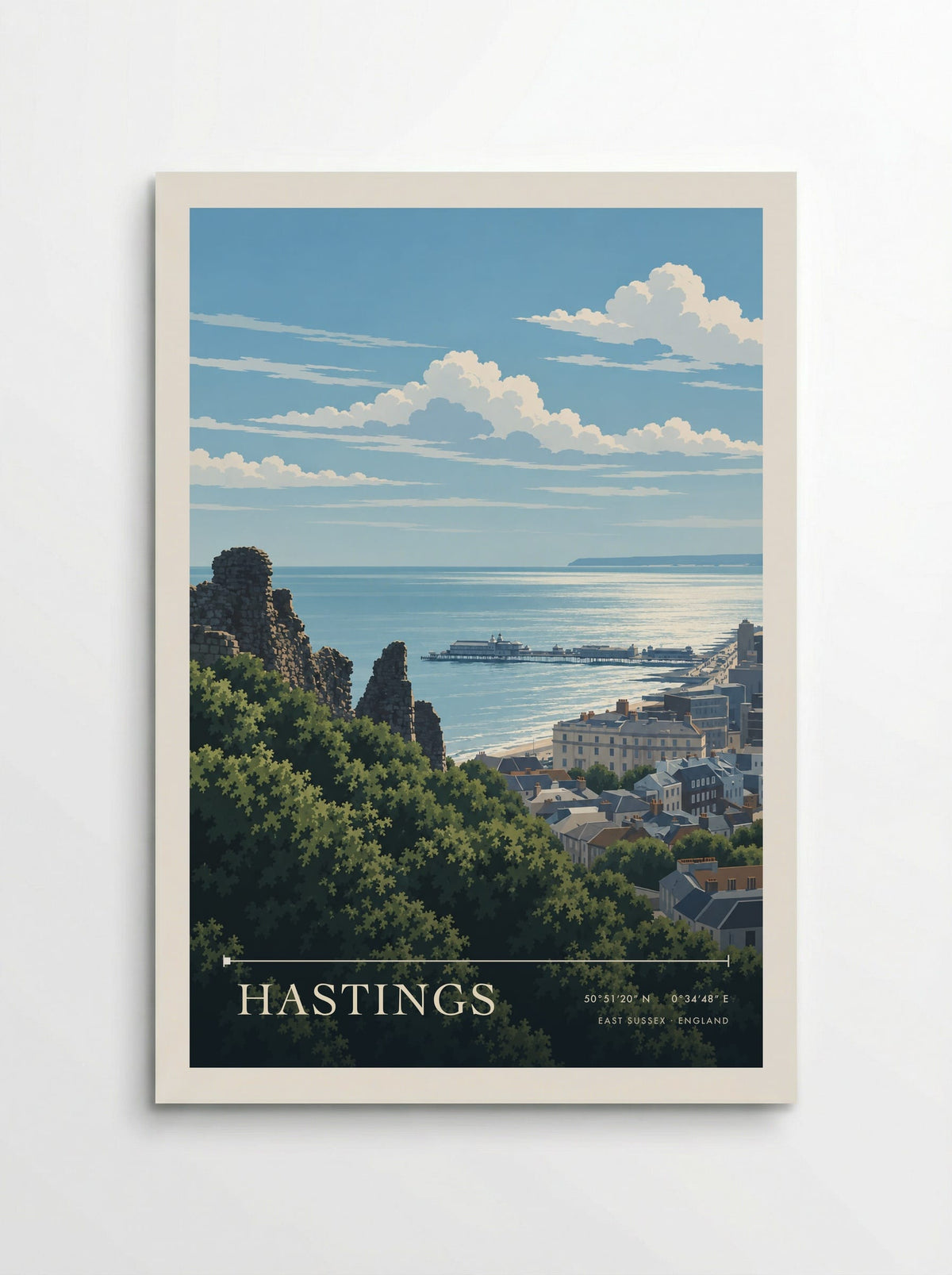 Hastings, East Sussex | Travel Poster - Poster