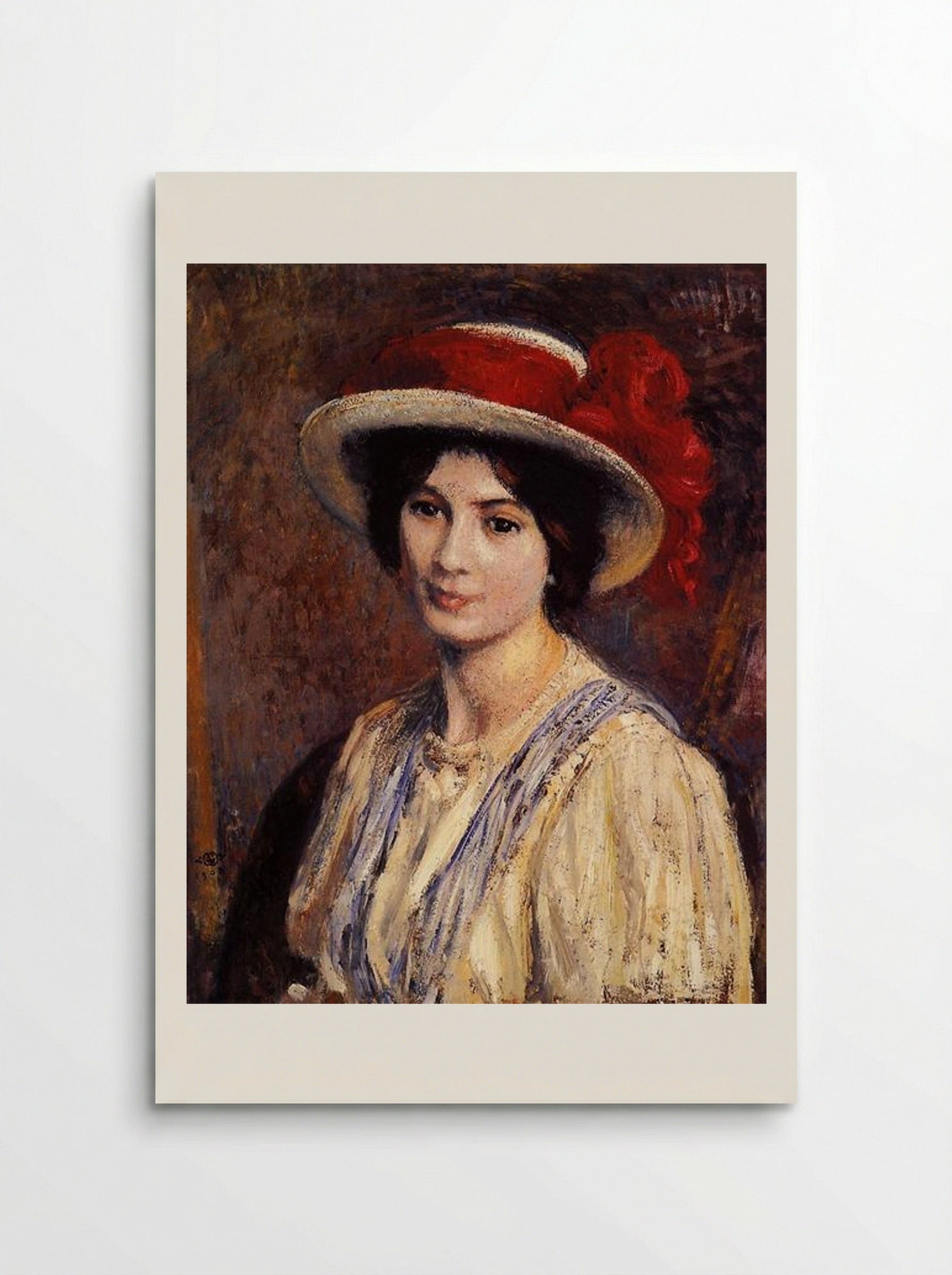 Hat with a Red Ribbon - Georges Lemmen - Poster
