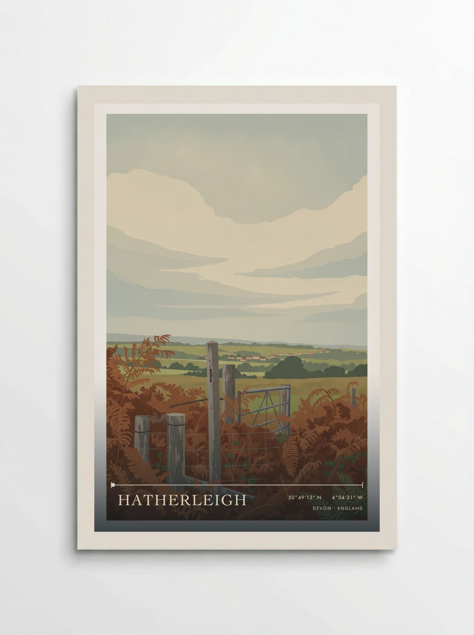 Hatherleigh Devon England Travel Poster - Poster