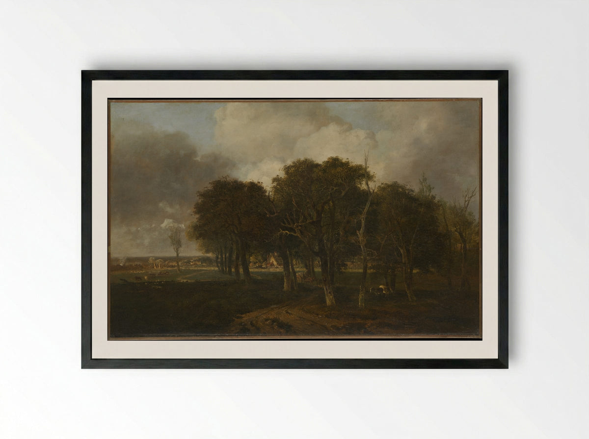 Hautbois Common, Norfolk - John Crome - Framed Print Black