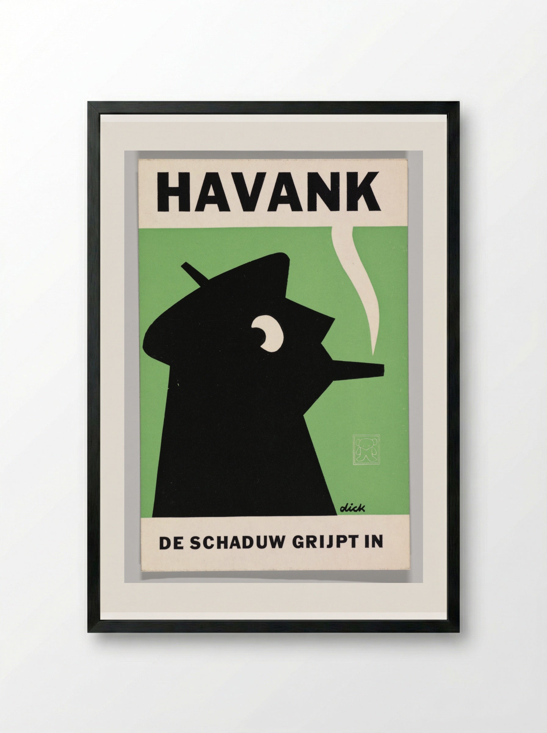 Havank: De schaduw grijpt in - Dick Bruna - Framed Print Black