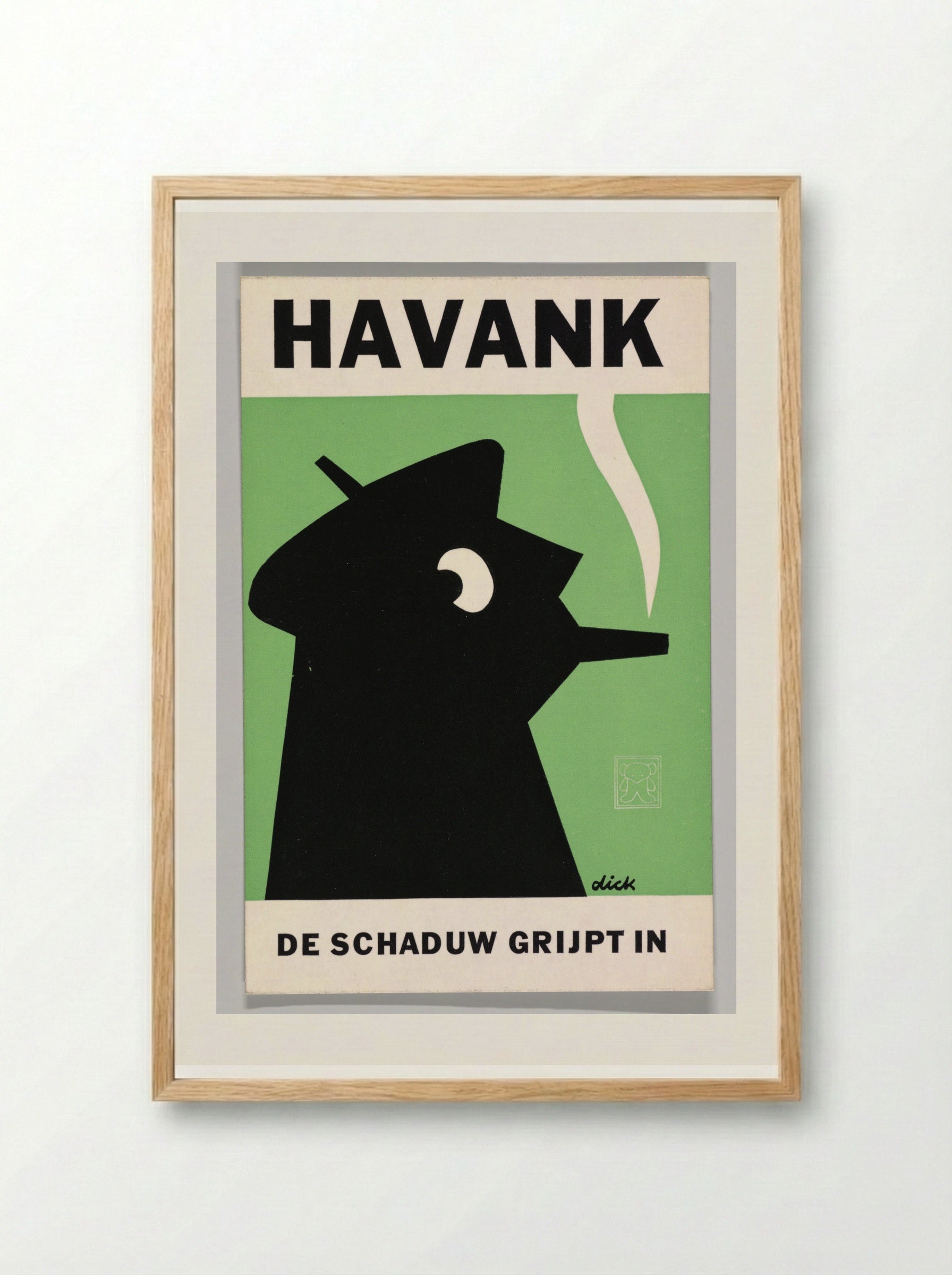 Havank: De schaduw grijpt in - Dick Bruna - Framed Print Wood