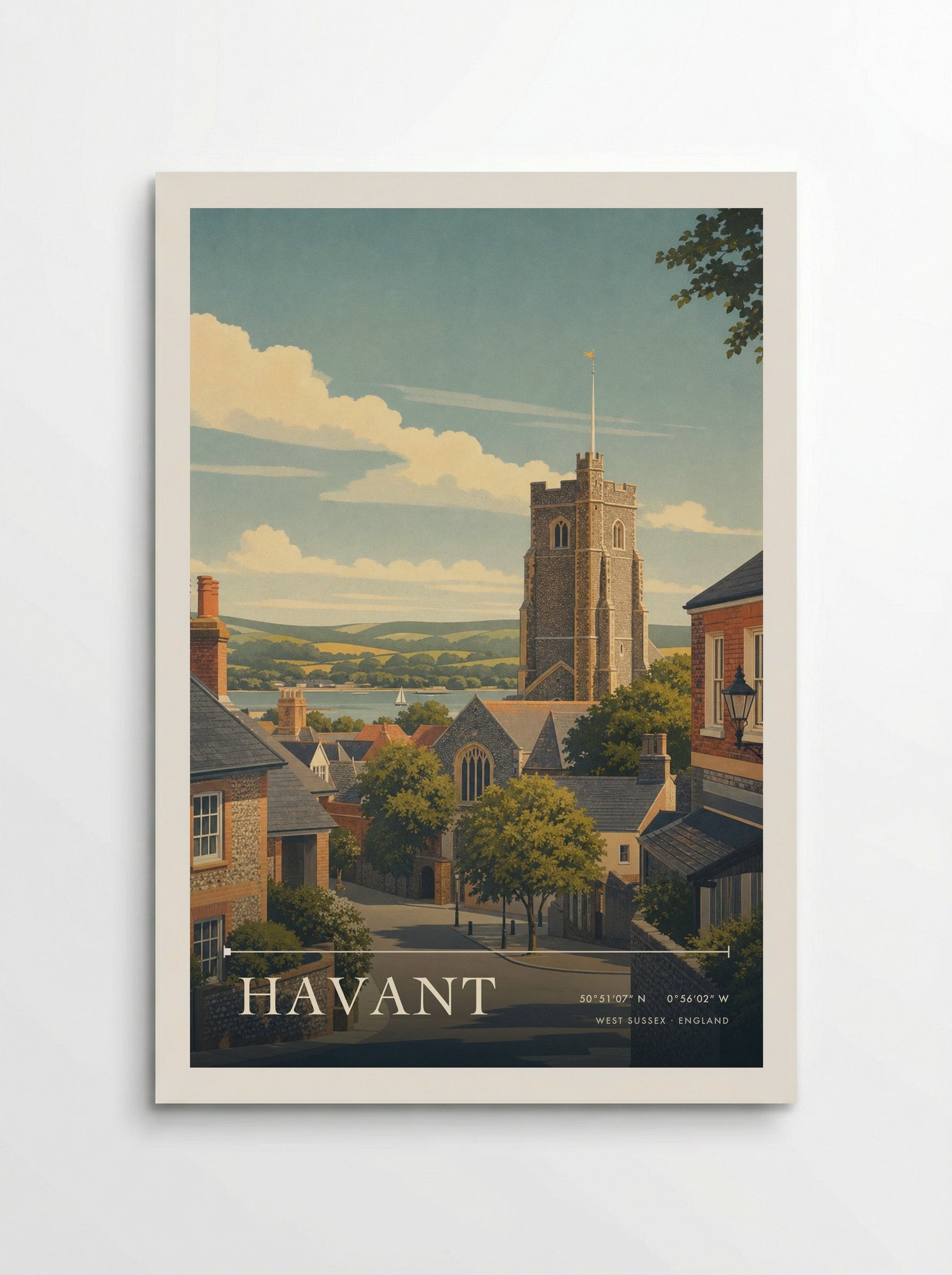 Havant West Sussex England Travel Poster - Poster