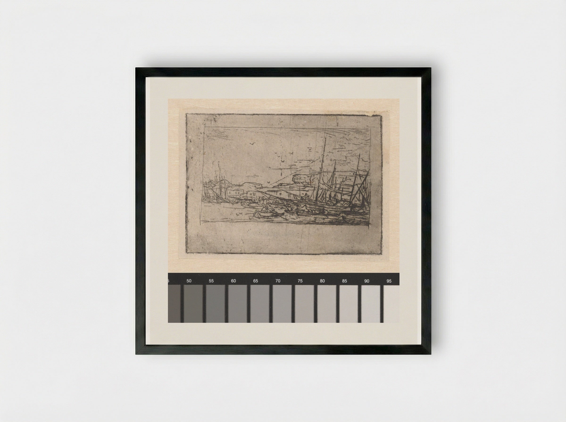 Haven van Smyrna - Marius Bauer - Framed Print Black
