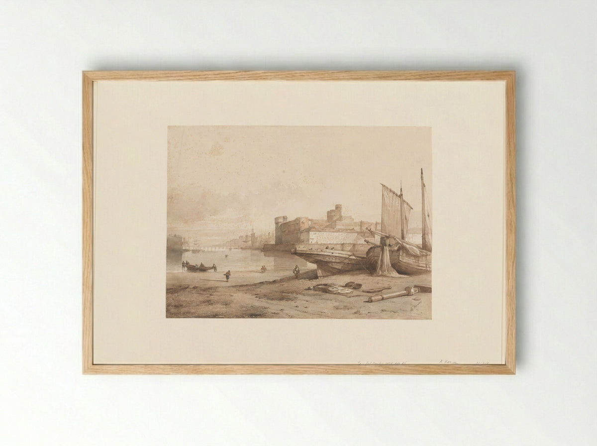 Havengezicht - Kasparus Karsen - Framed Print Wood