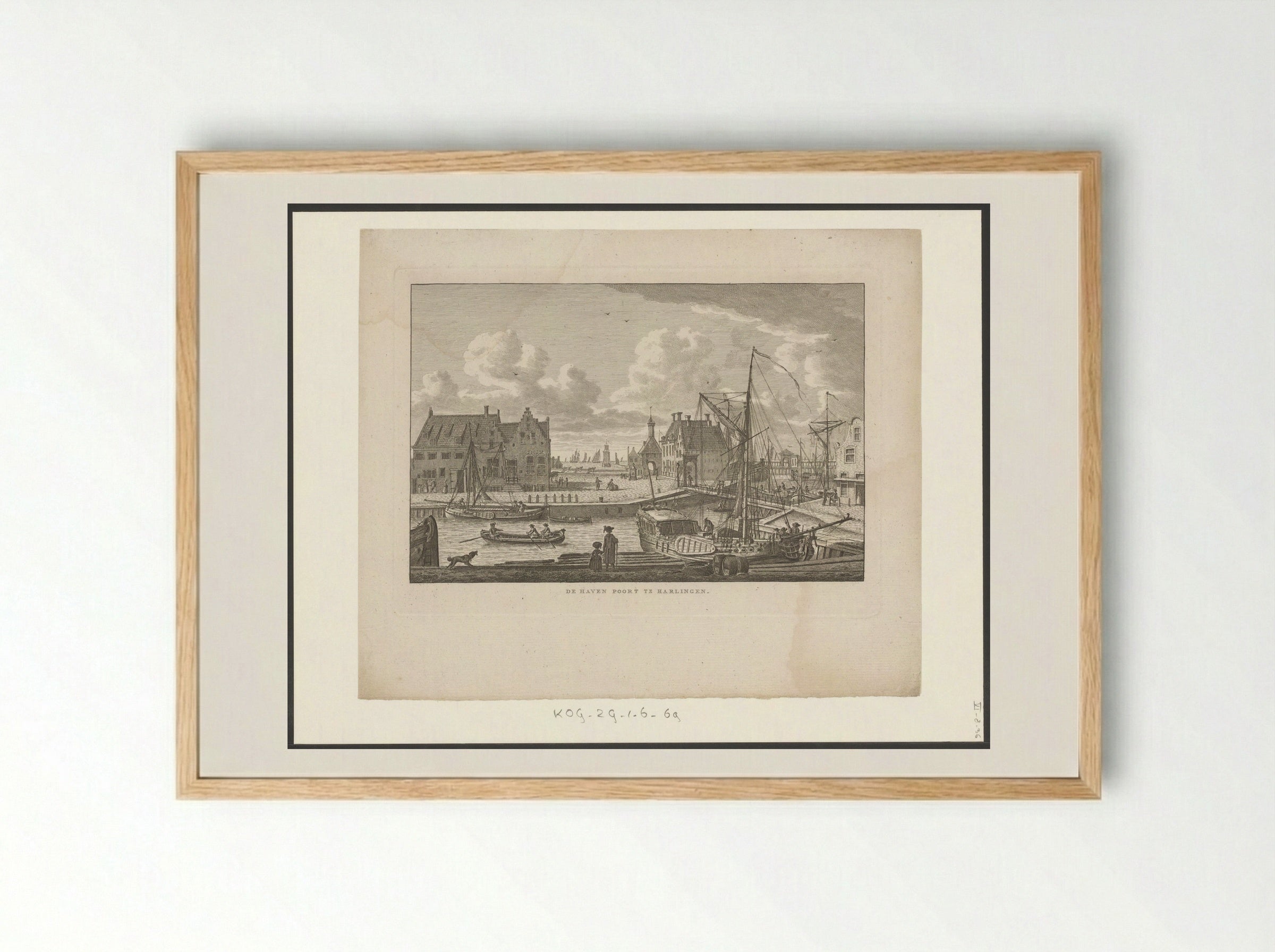 Havenpoort te Harlingen - Carel Frederik Bendorp (I) - Framed Print Wood