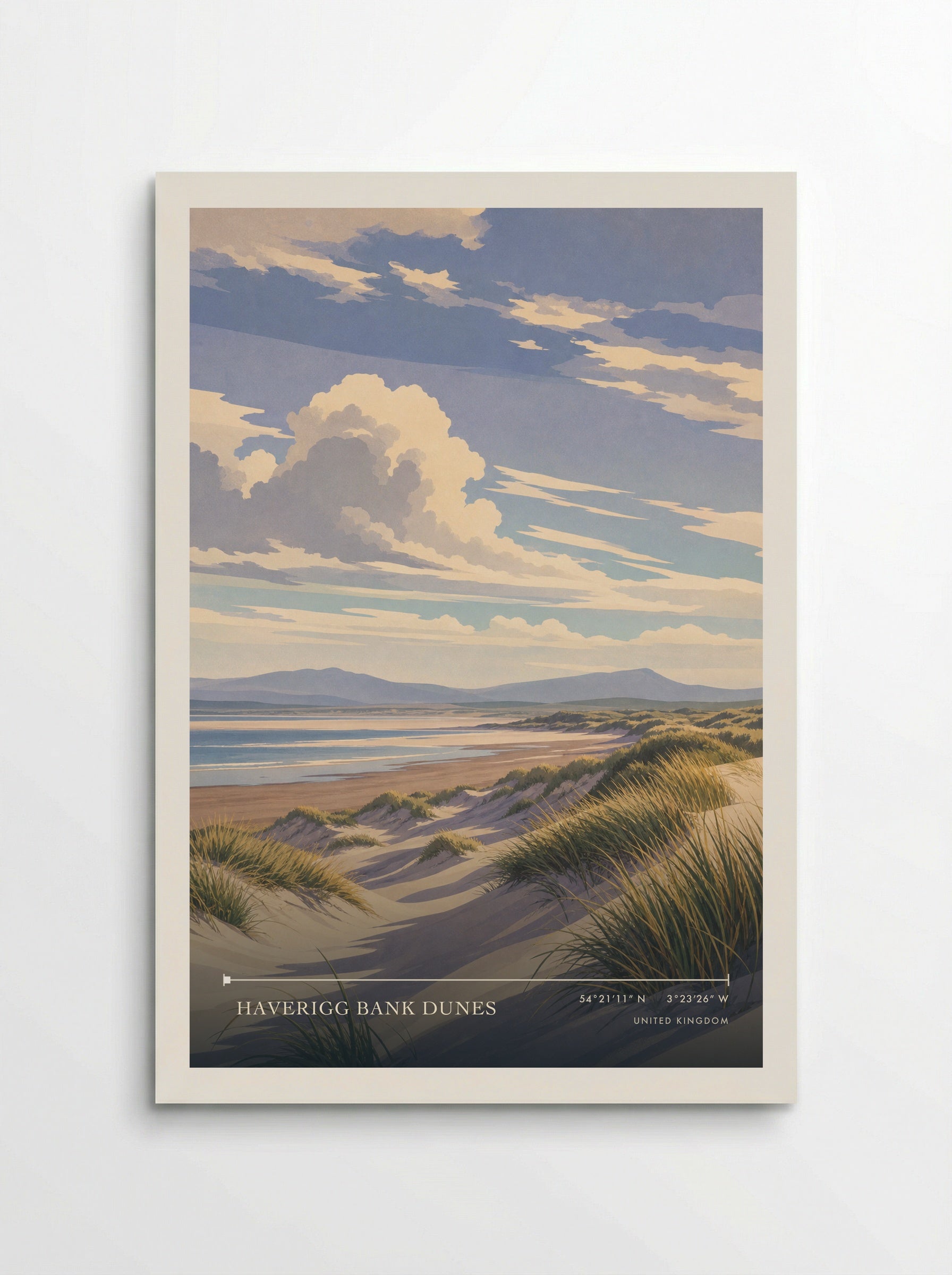 Haverigg Bank Dunes United Kingdom Travel Poster - Poster