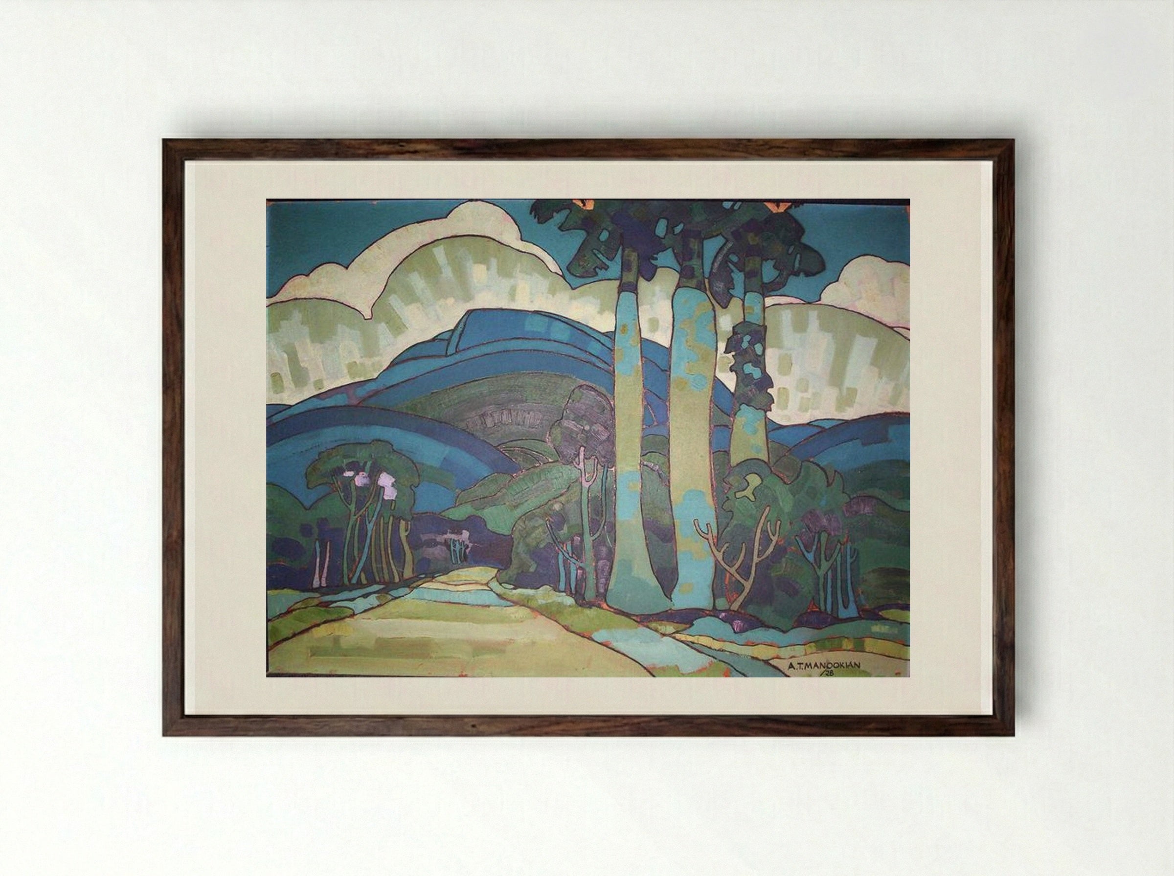 Hawaiian Landscape - Arman Manookian - Framed Print Dark Wood