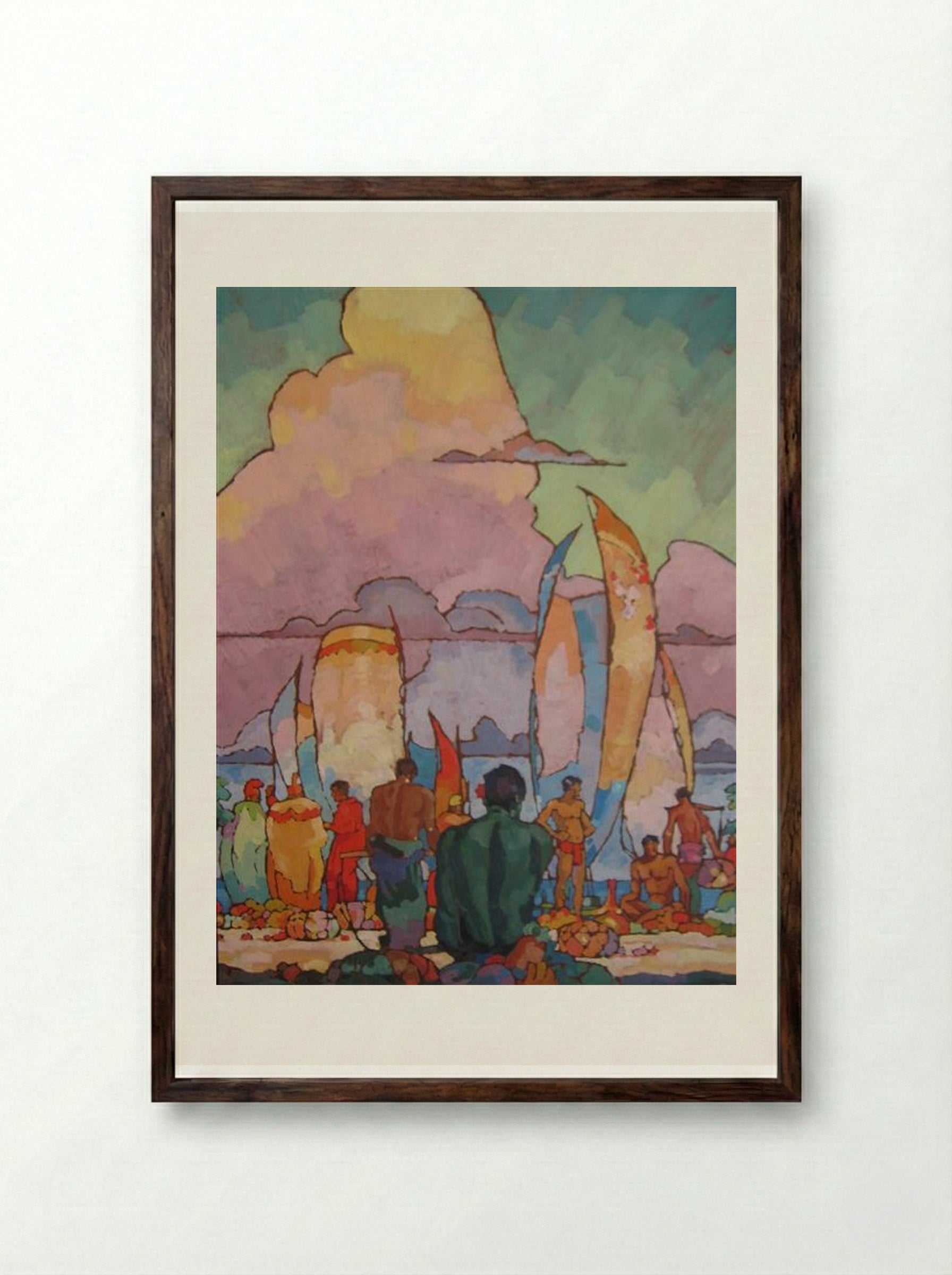 Hawaiians - Arman Manookian - Framed Print Dark Wood