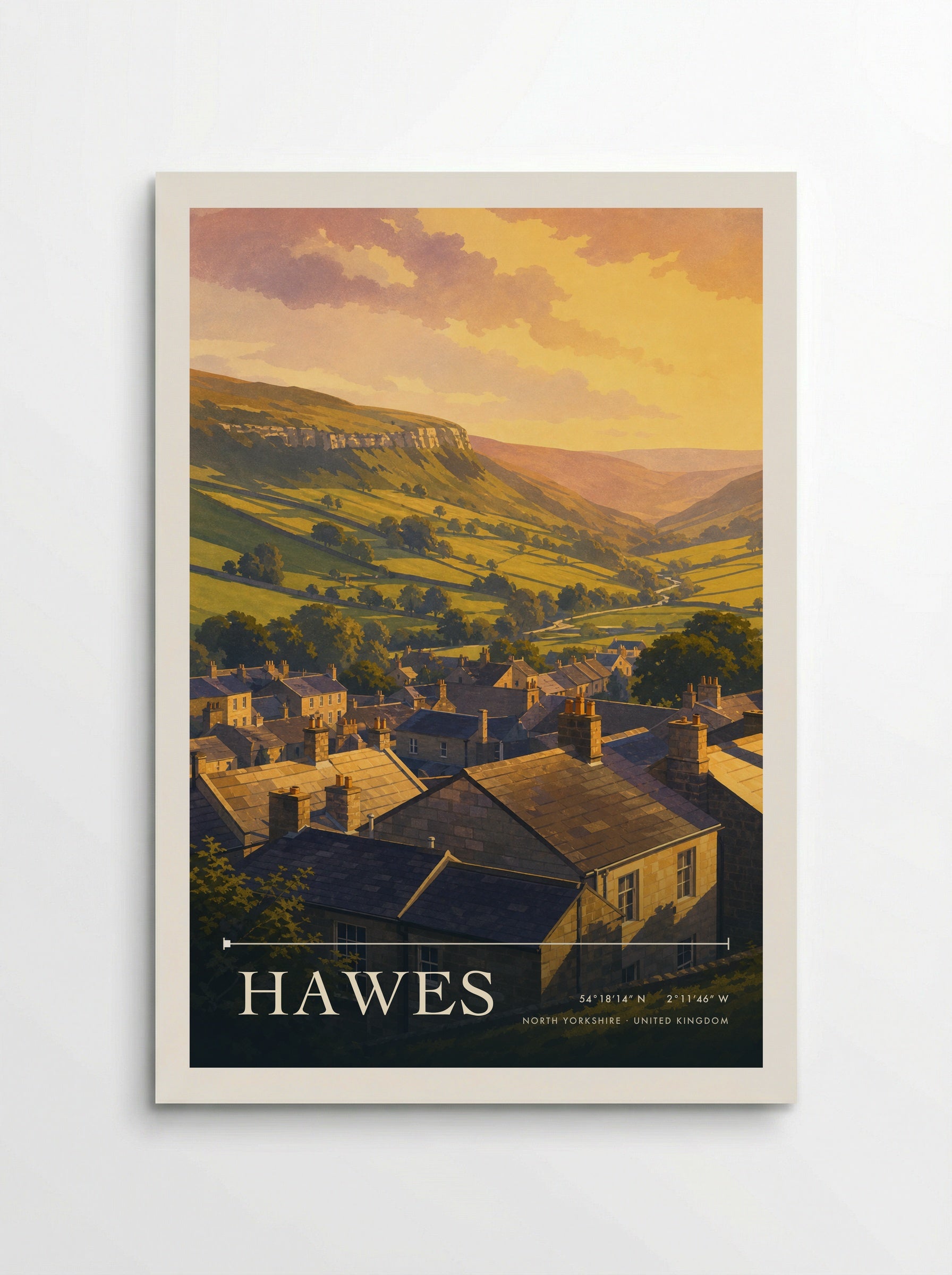 Hawes North Yorkshire United Kingdom Travel Poster - Poster