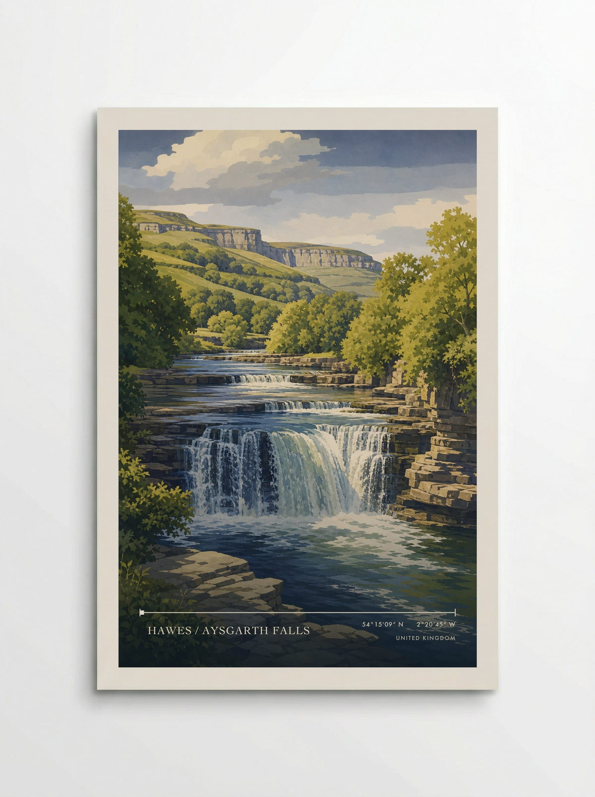 Hawes / Aysgarth Falls United Kingdom Travel Poster - Poster