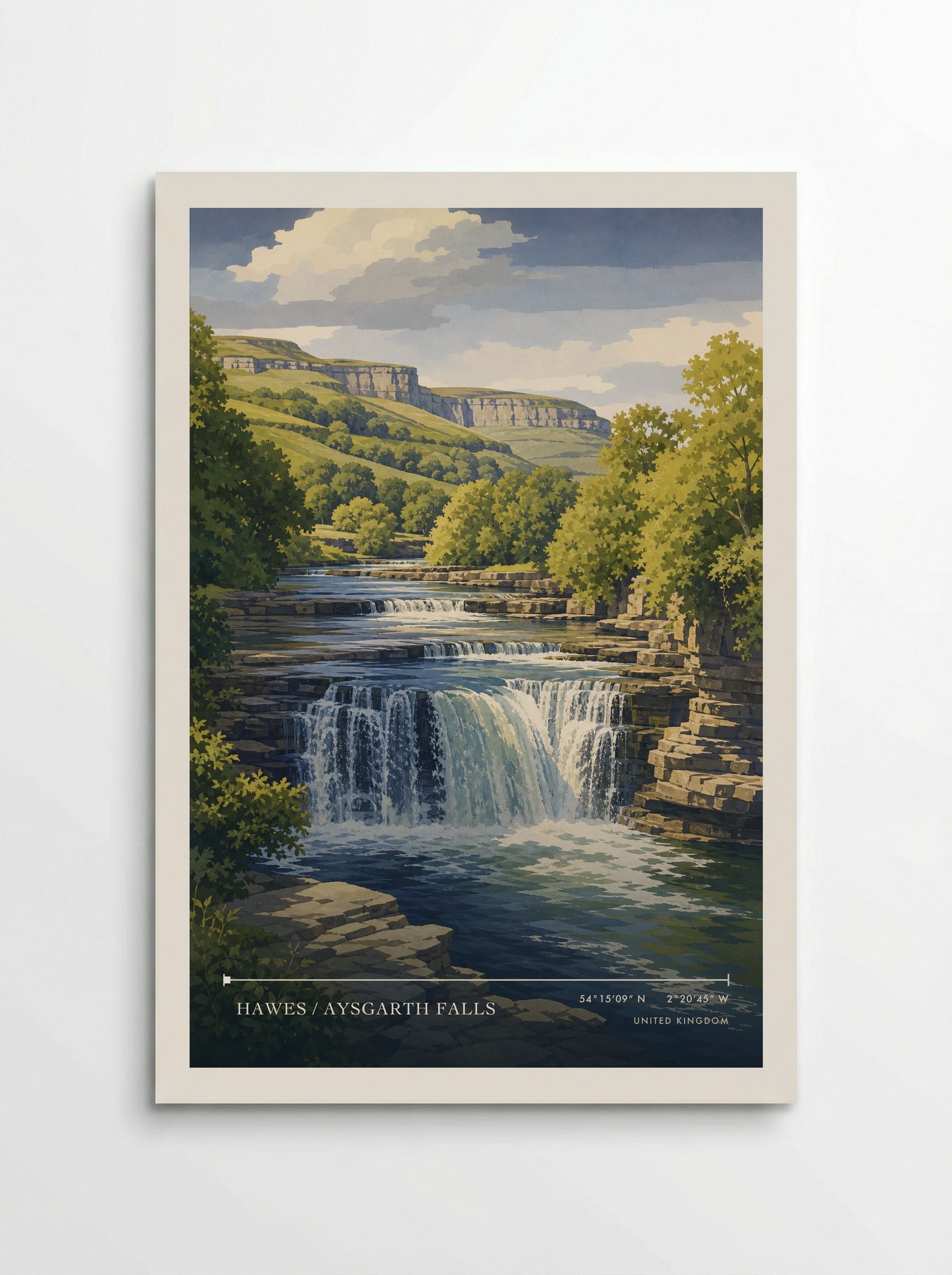 Hawes / Aysgarth Falls United Kingdom Travel Poster - Poster