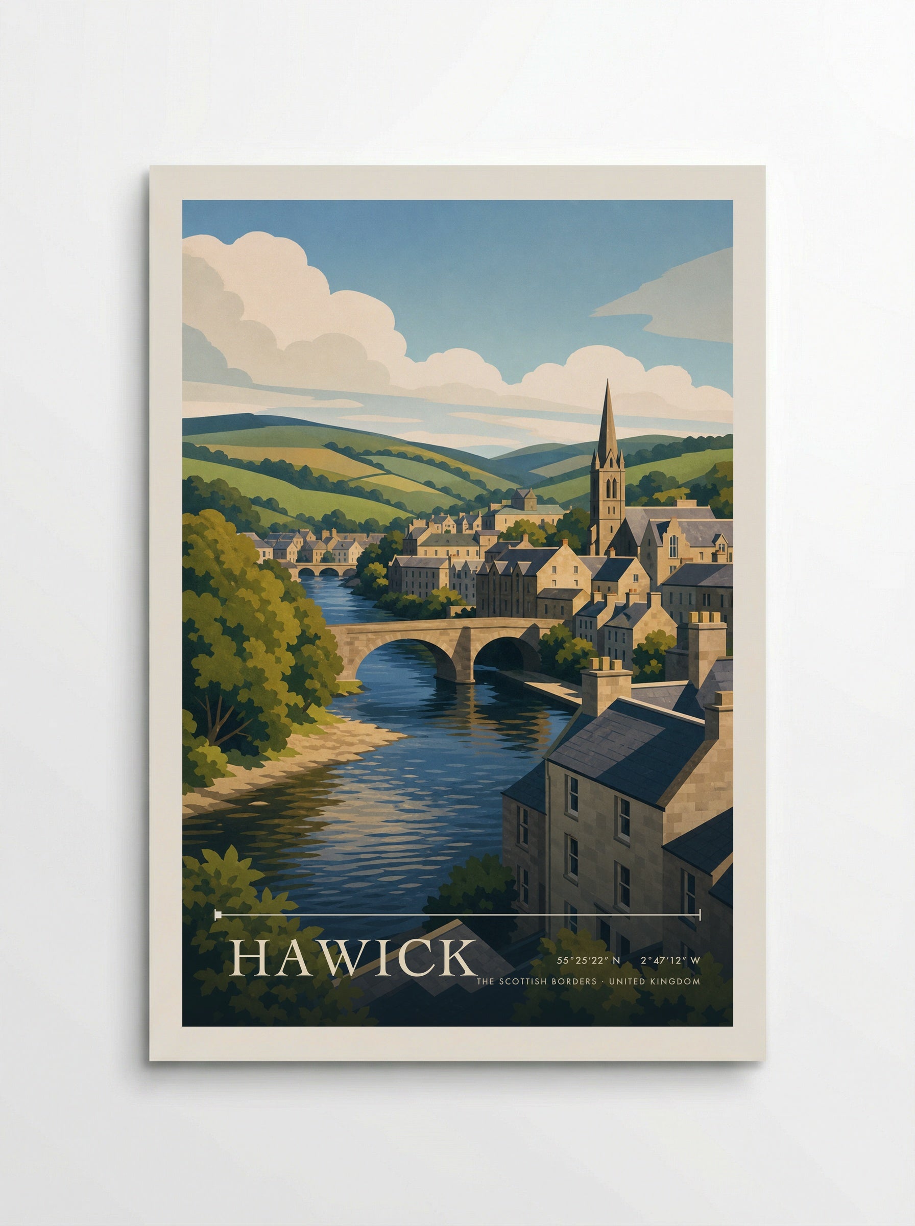 Hawick The Scottish Borders United Kingdom Travel Poster - Poster