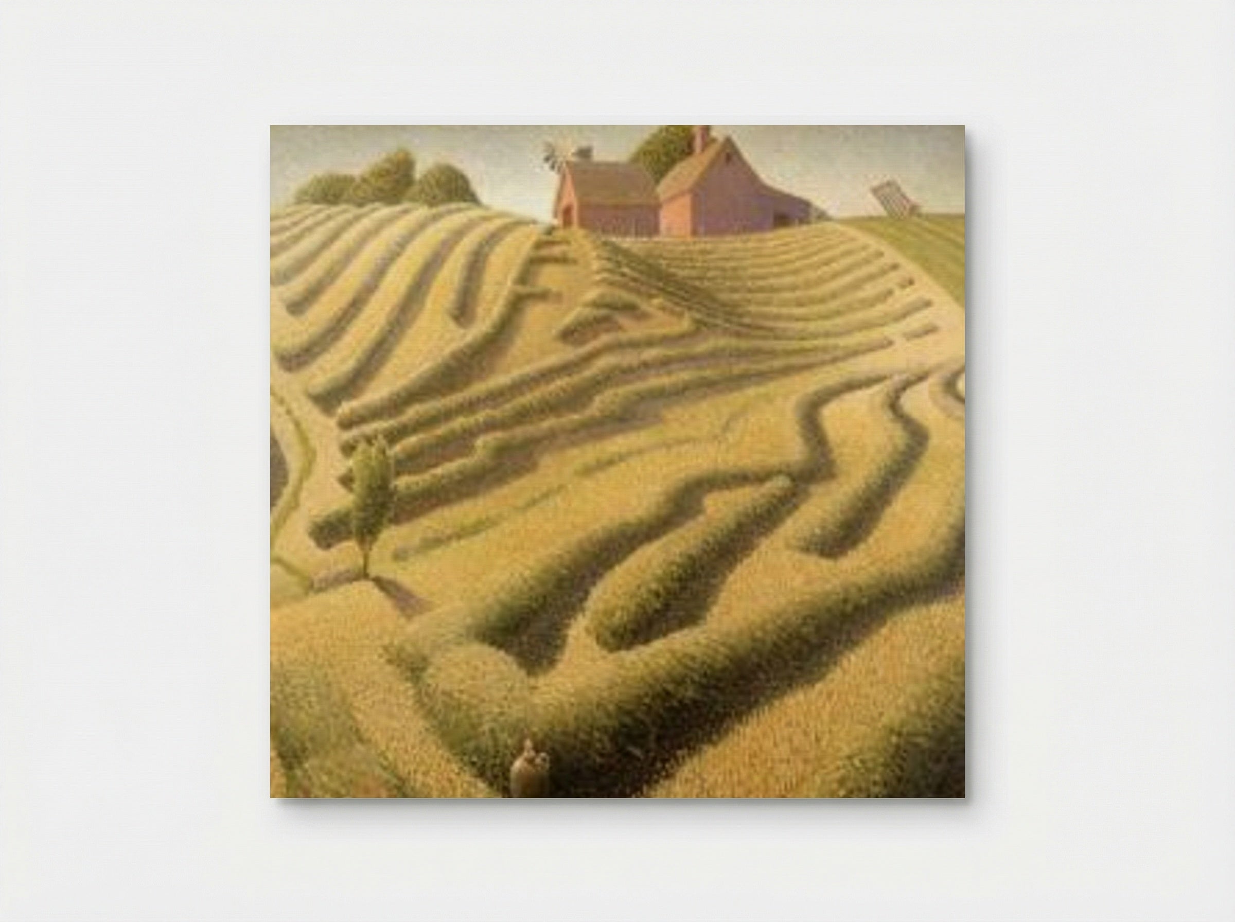 Haying - Grant Wood - Poster